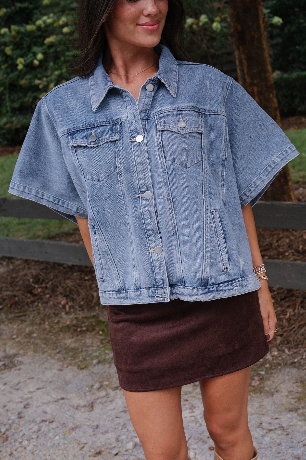Macie Denim Cape Jacket