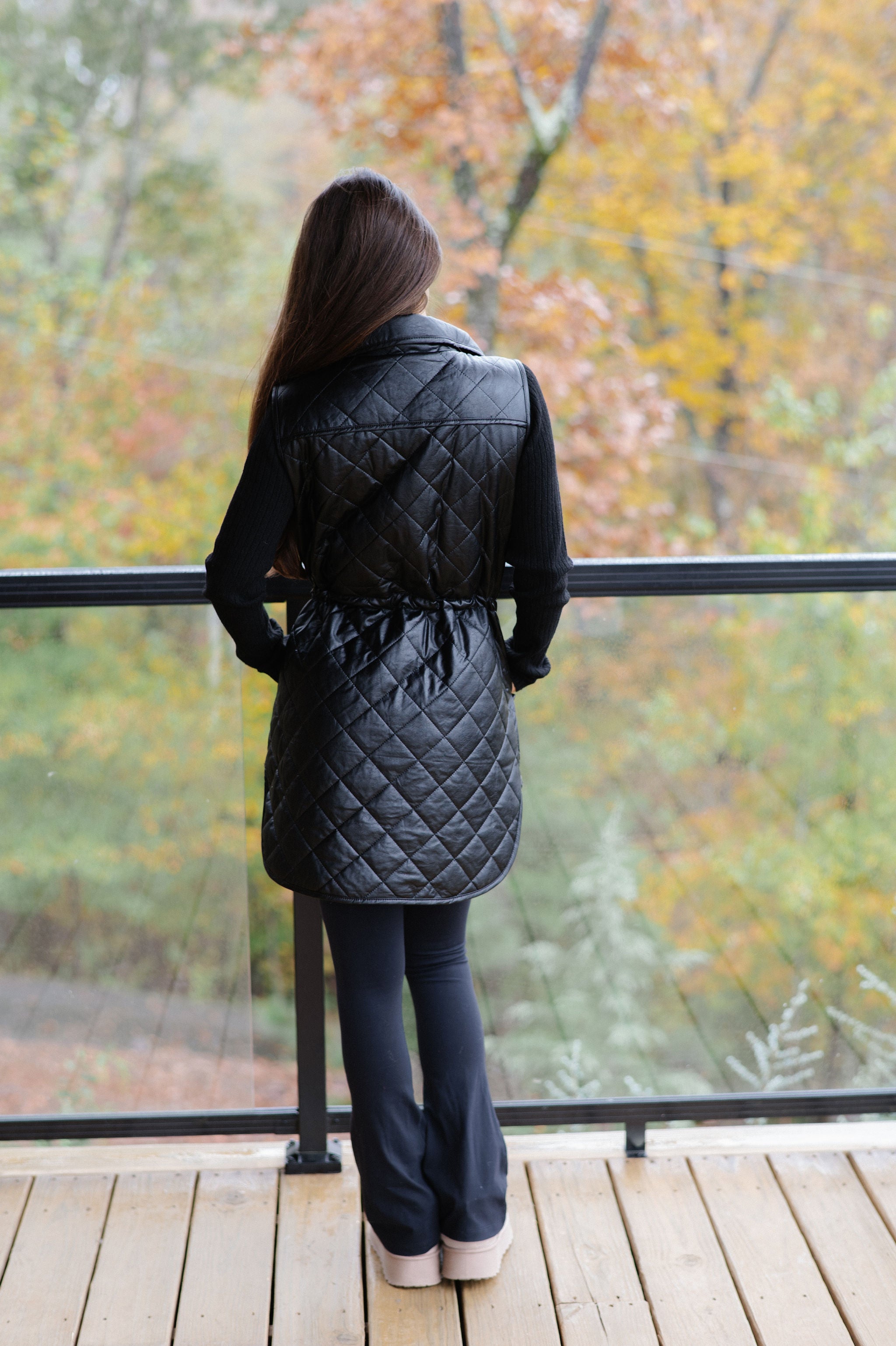 Harlow Puffer Vest-Black