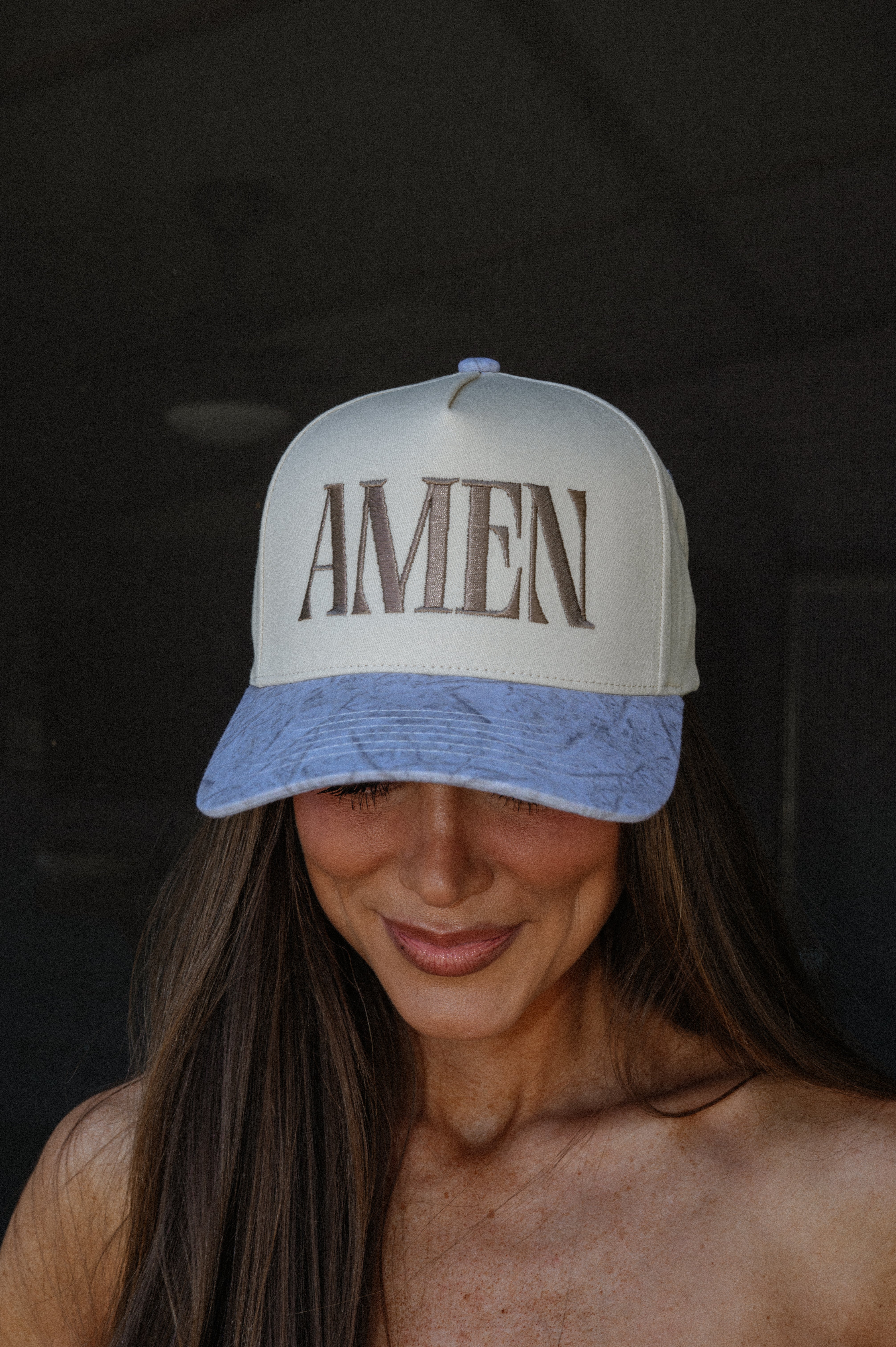 "AMEN" Trucker Hat- White Camo