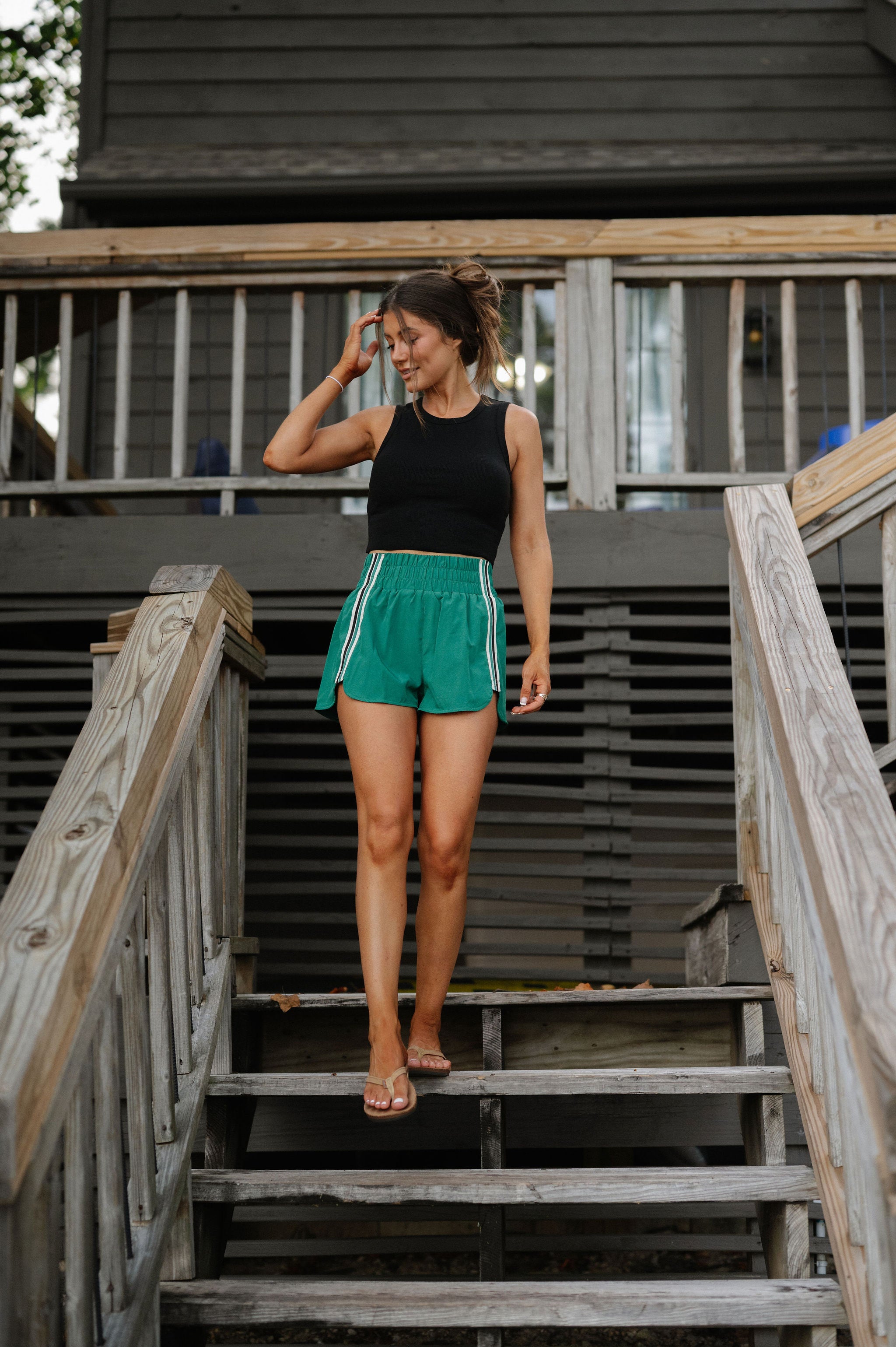 Ribbed Crop Tank-Black
