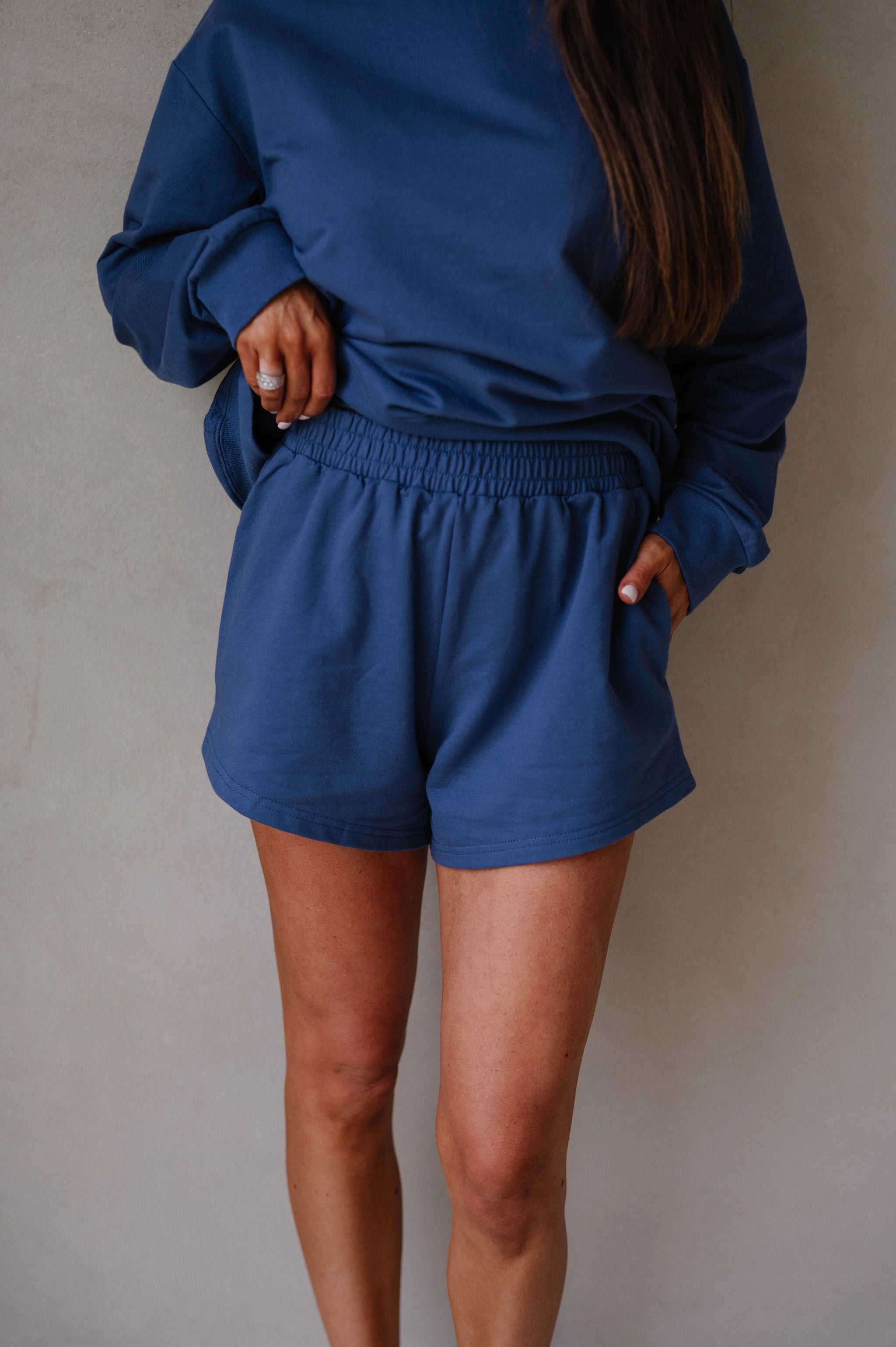 Brooke Shorts Set- Denim Blue