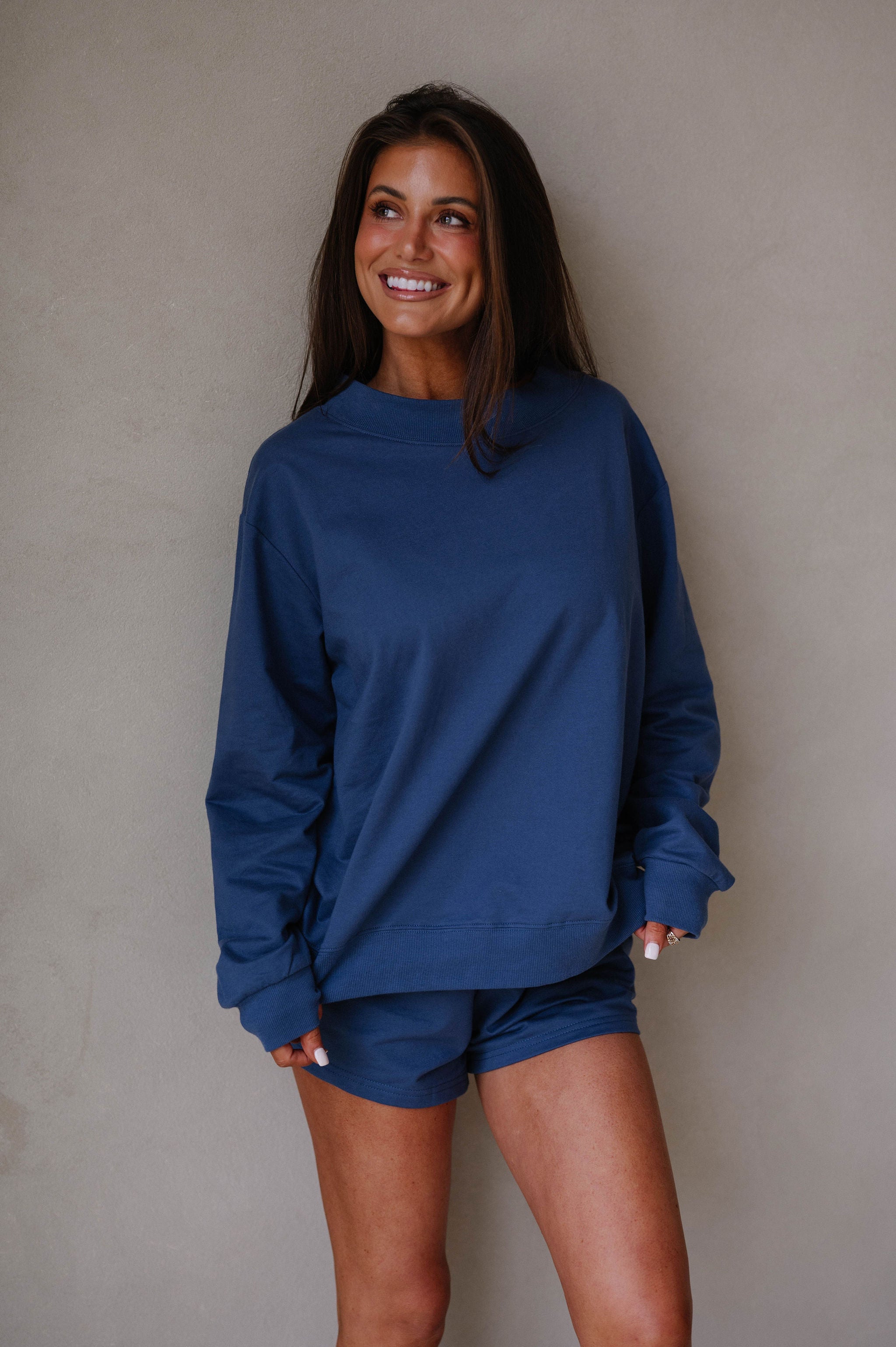 Brooke Shorts Set- Denim Blue