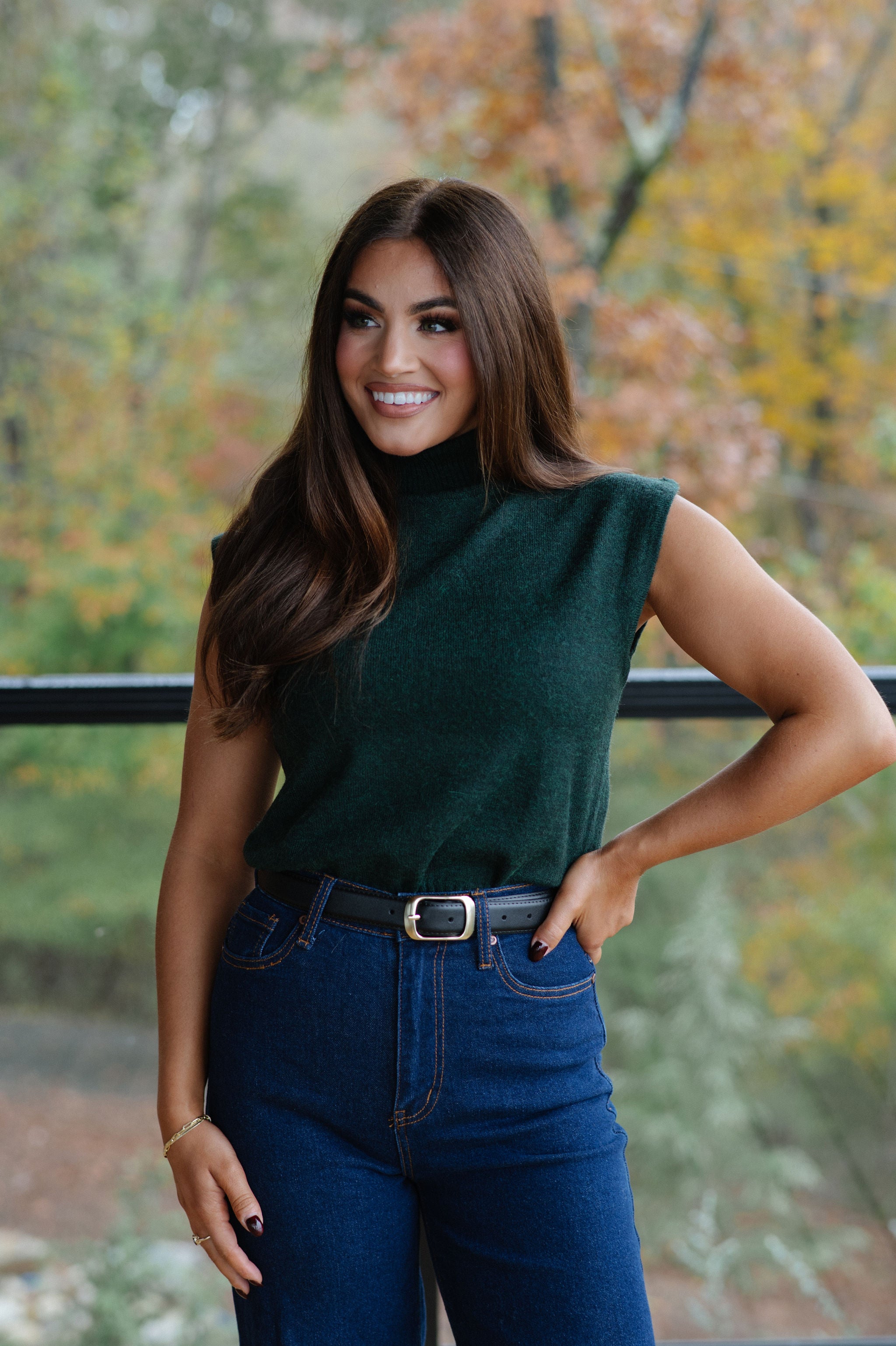 DOORBUSTER// Penny Sweater-Deep Green