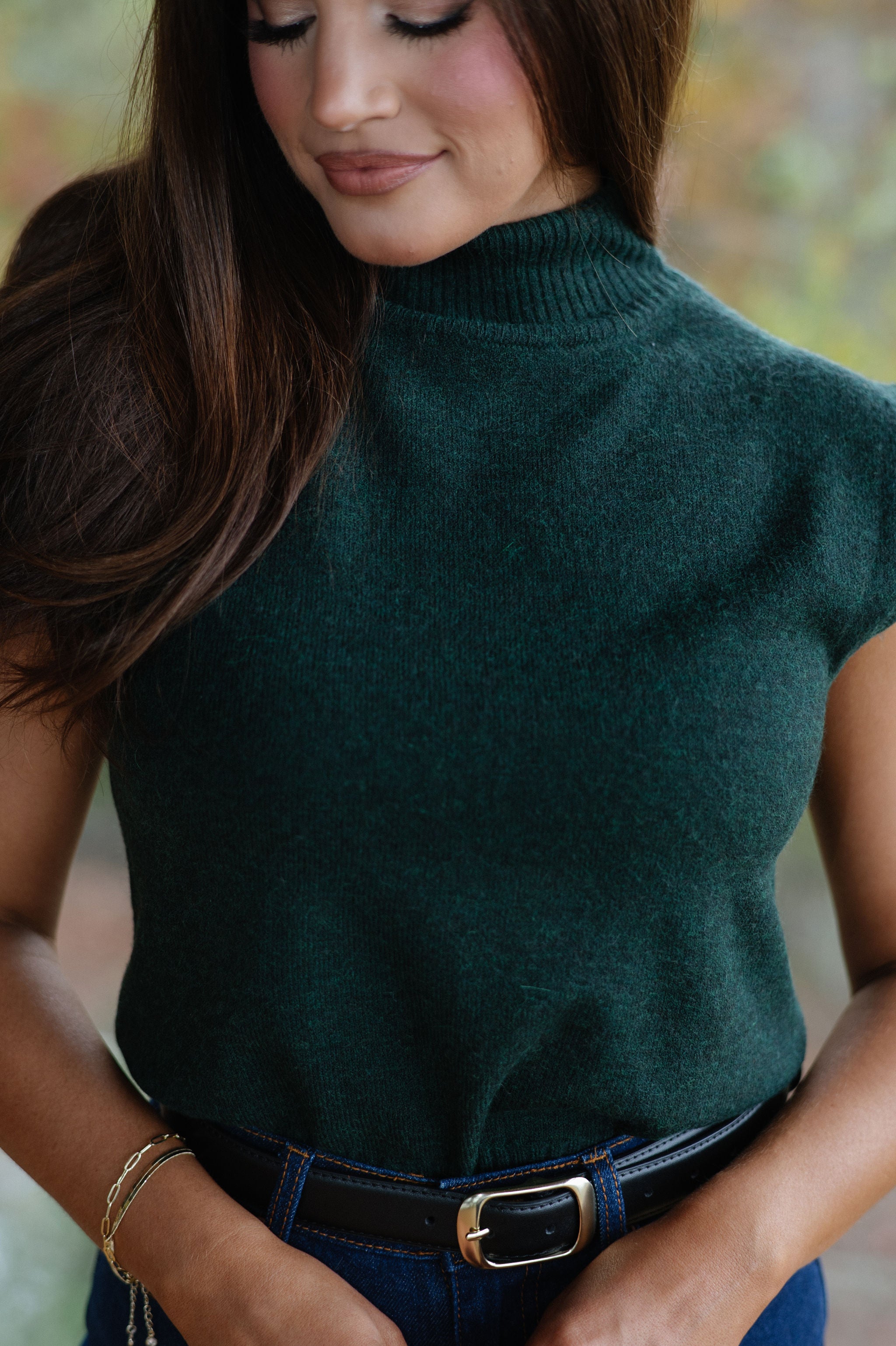 DOORBUSTER// Penny Sweater-Deep Green