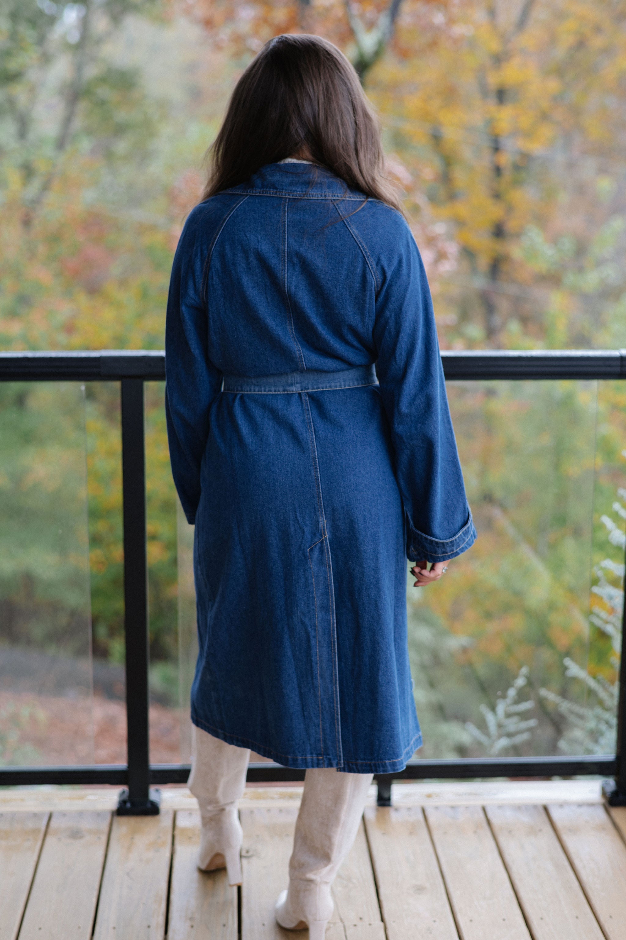 Rory Trench Coat-Denim
