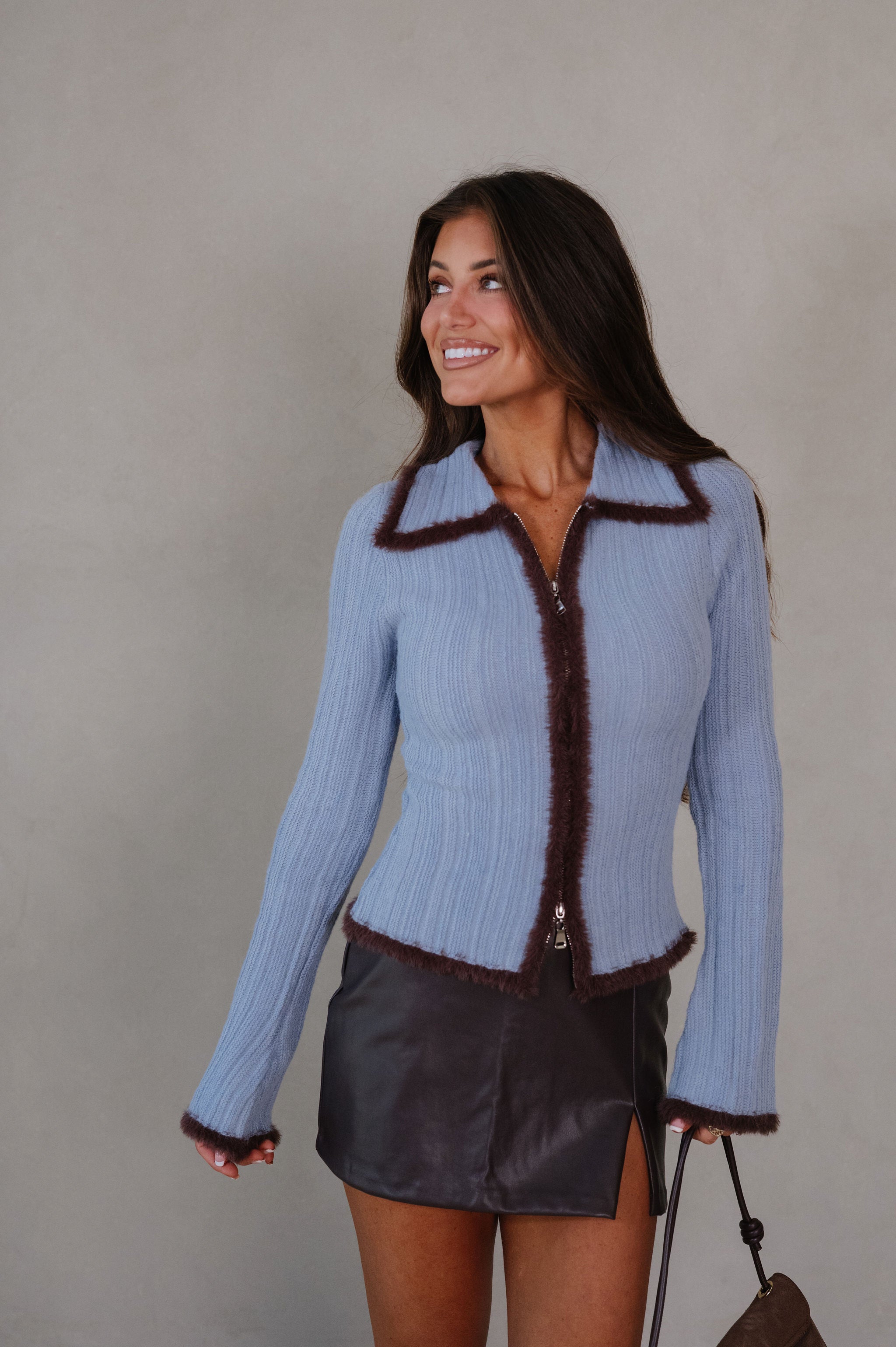 Jacquie Sweater-Dusty Blue