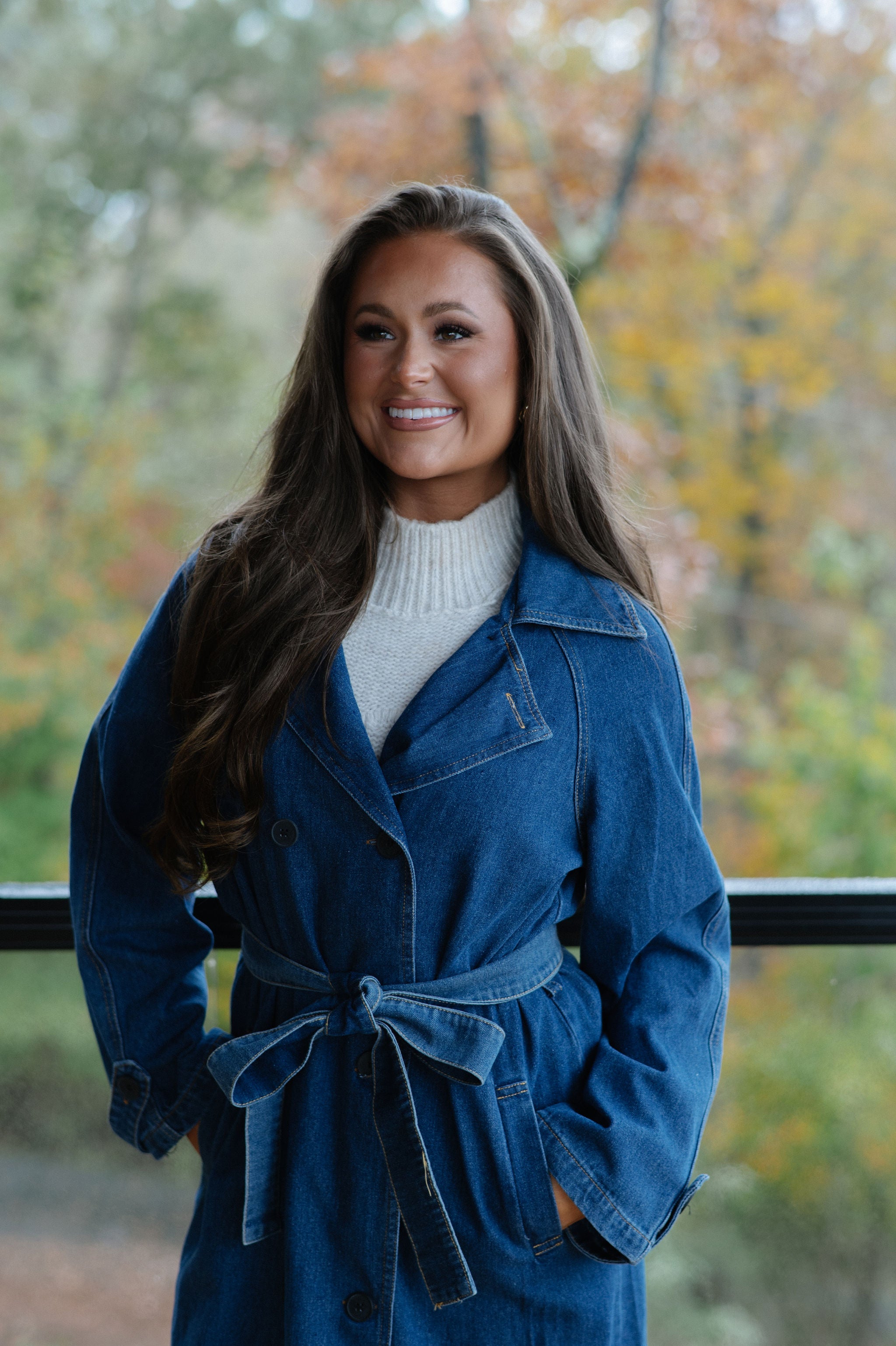 Rory Trench Coat-Denim