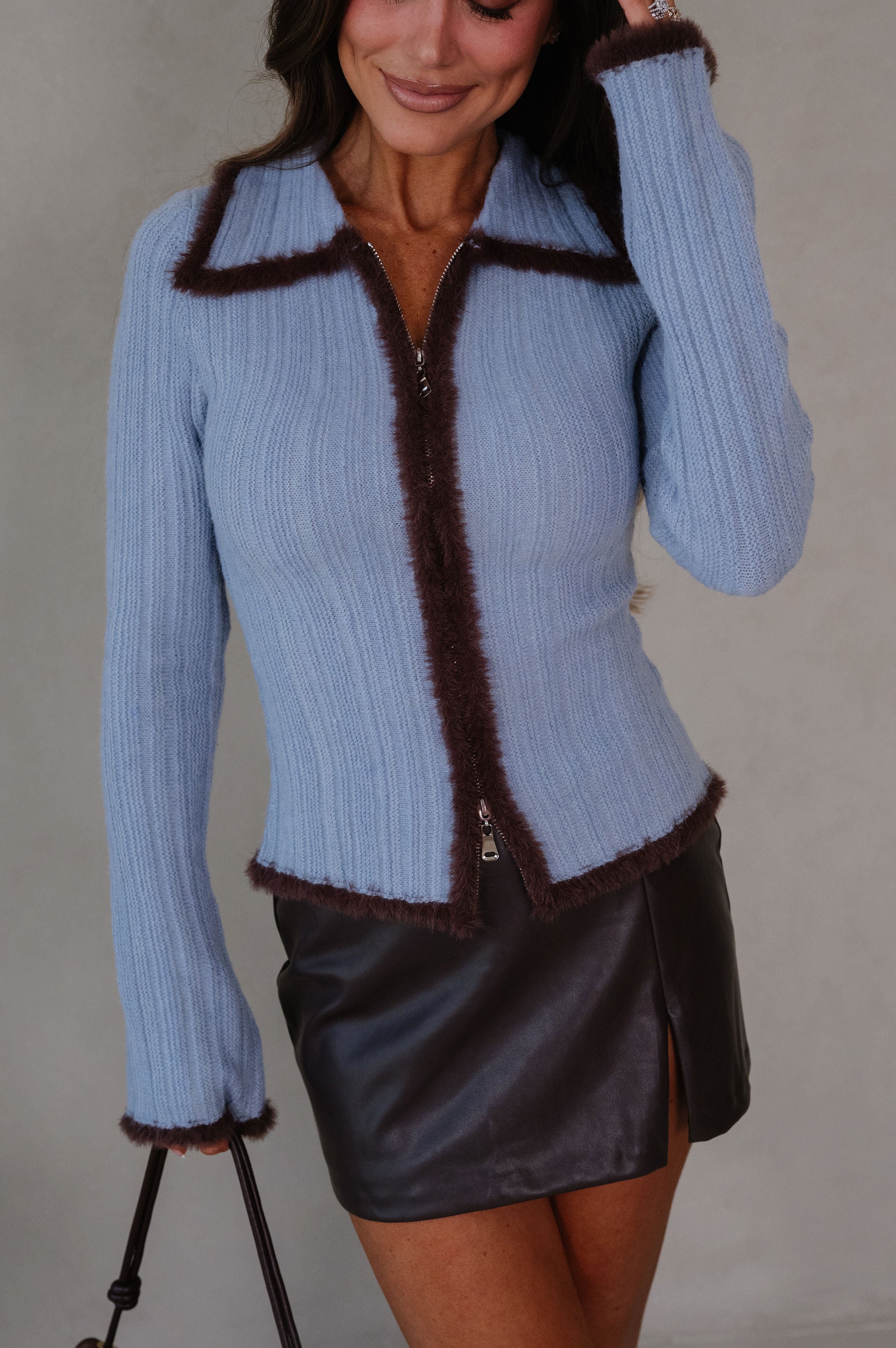 Jacquie Sweater-Dusty Blue