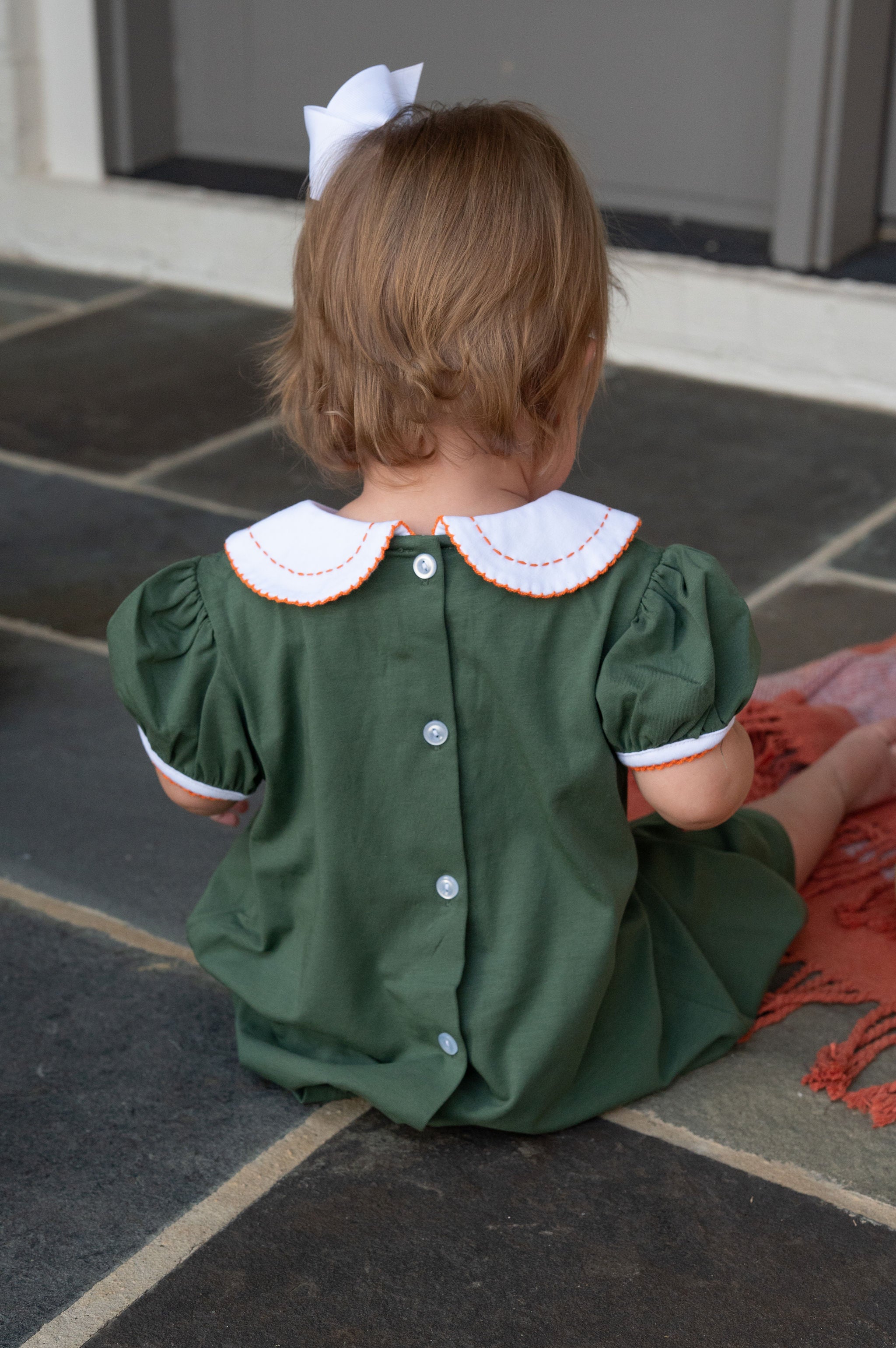 Pumpkin Pleats Collared Penny Dress