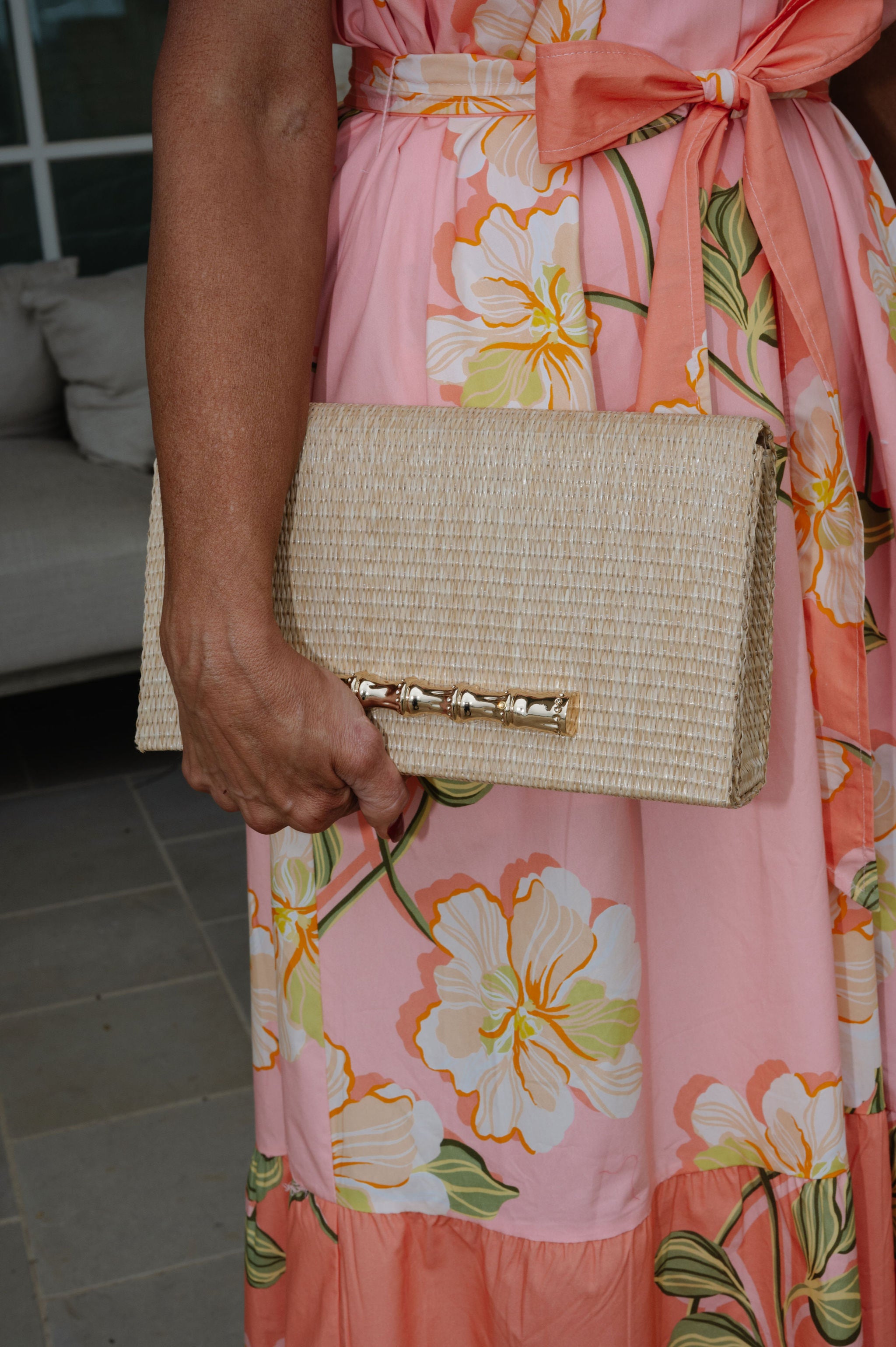 Jillian Straw Clutch