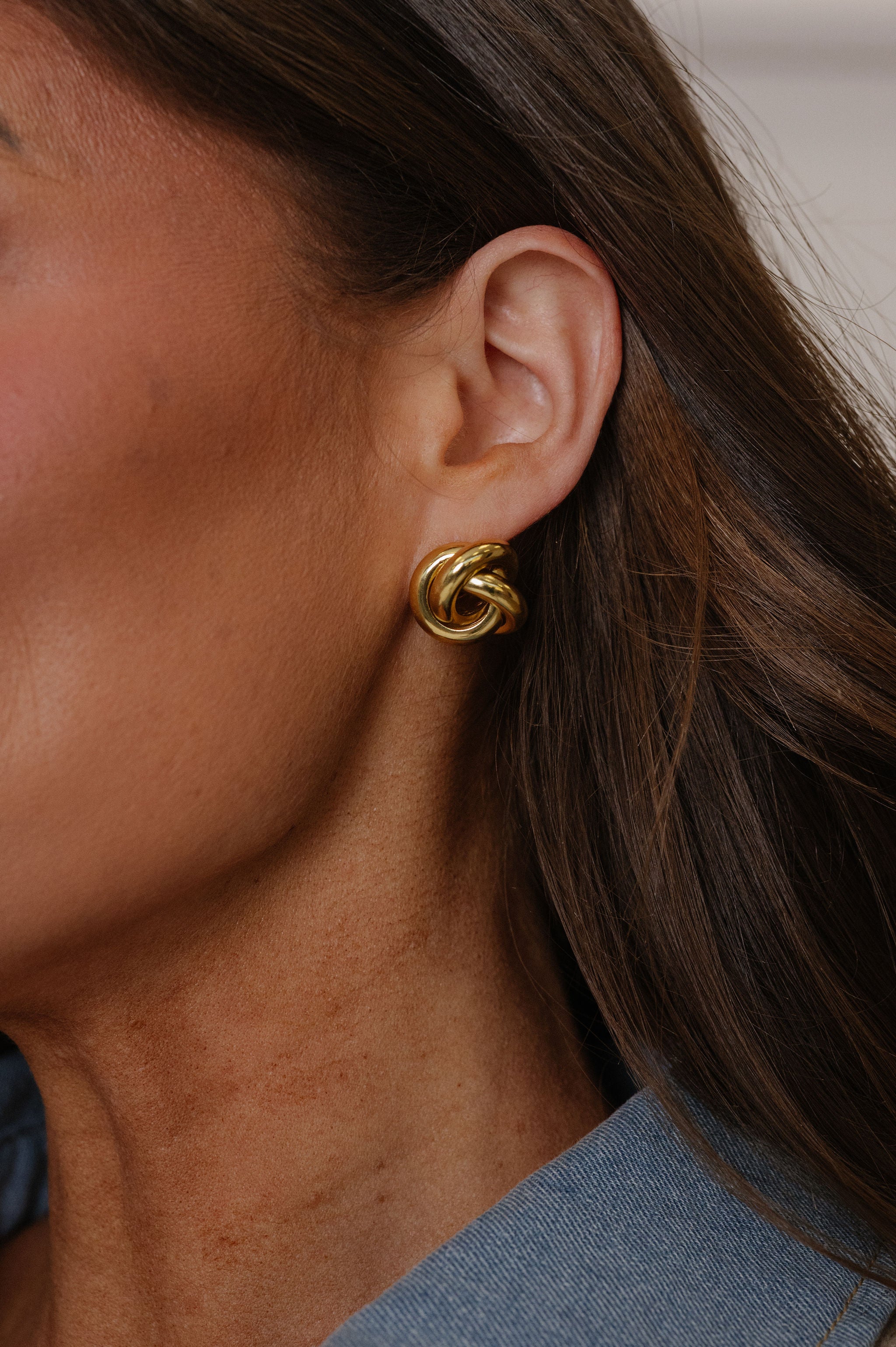 Everyday Knotted Studs-Gold