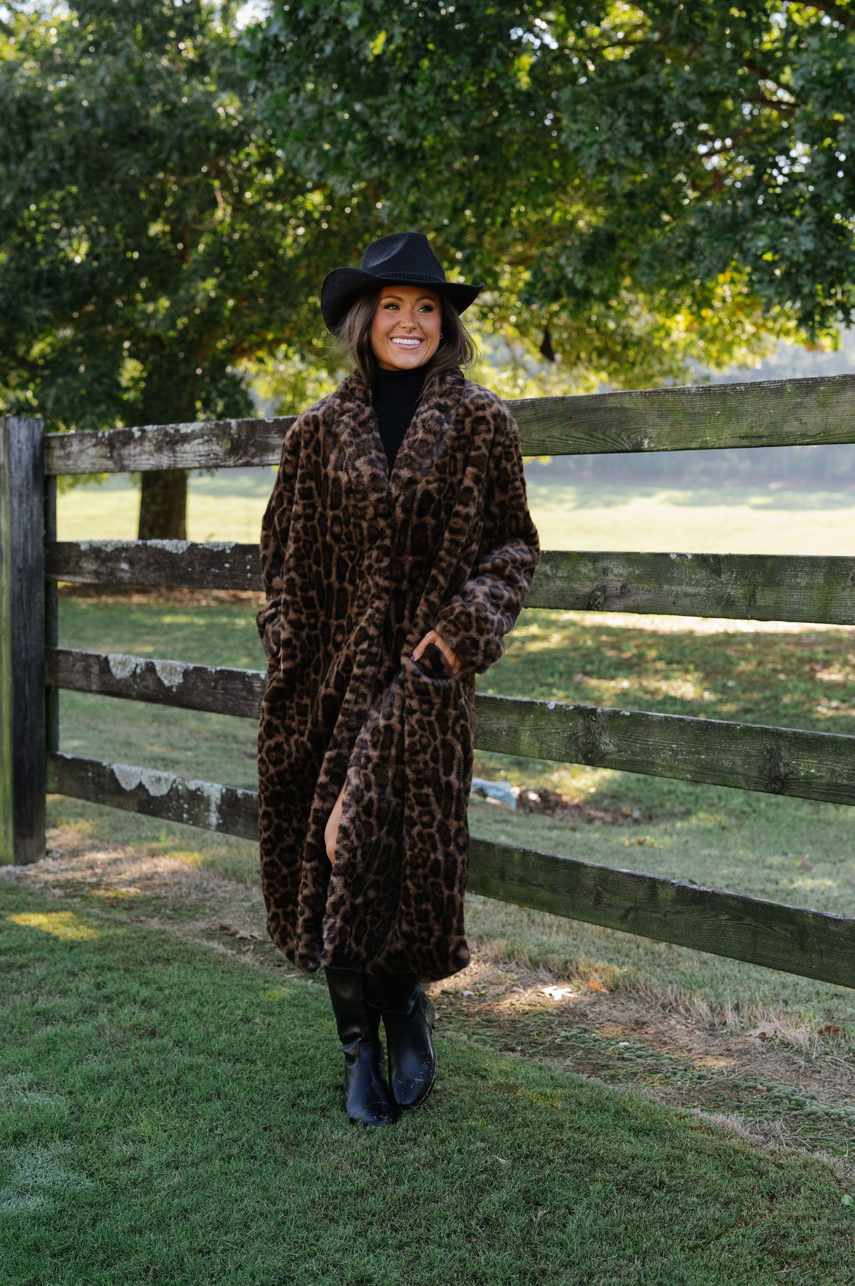 Leopard Print Faux Fur Jacket