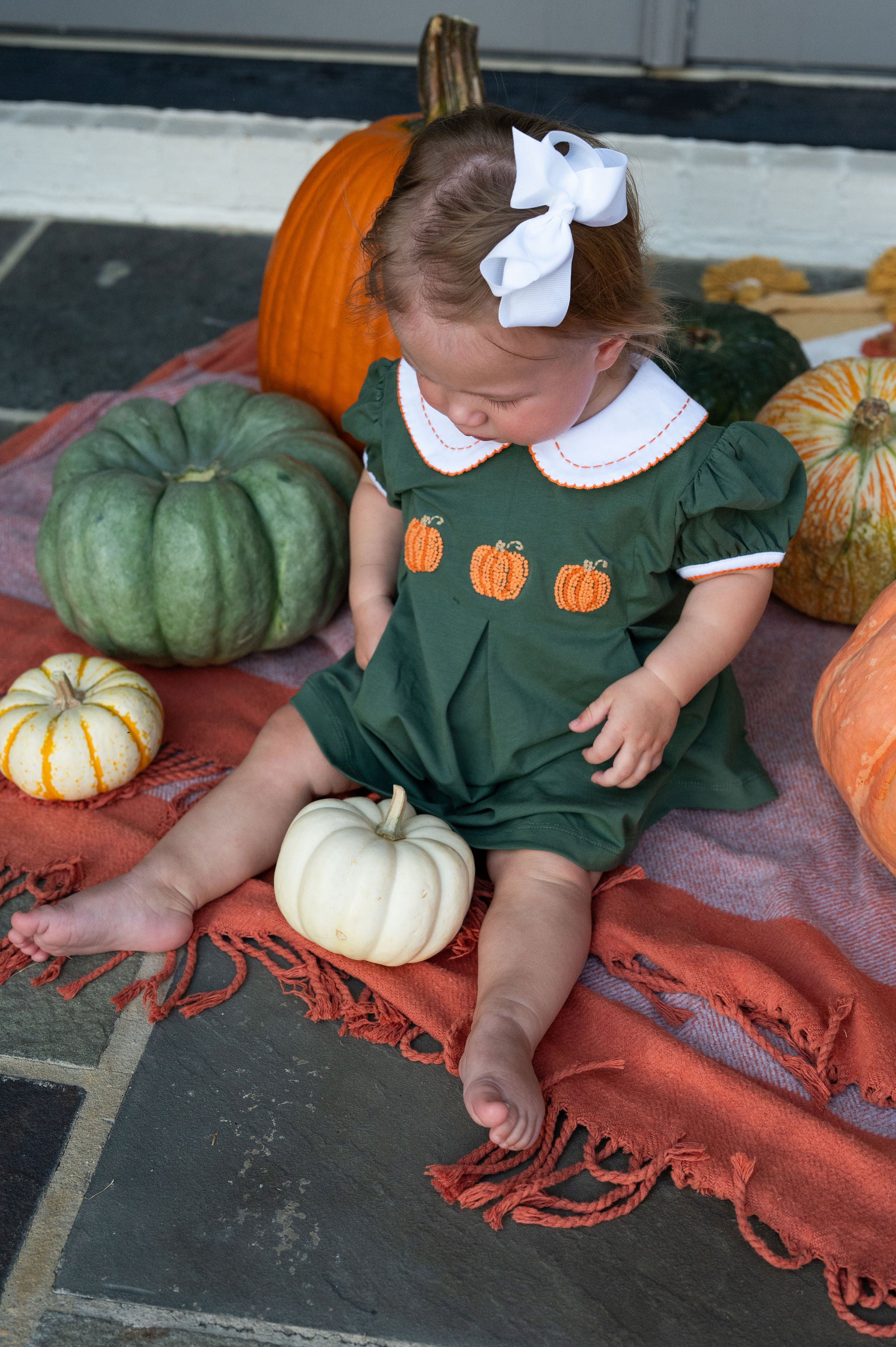 Pumpkin Pleats Collared Penny Dress