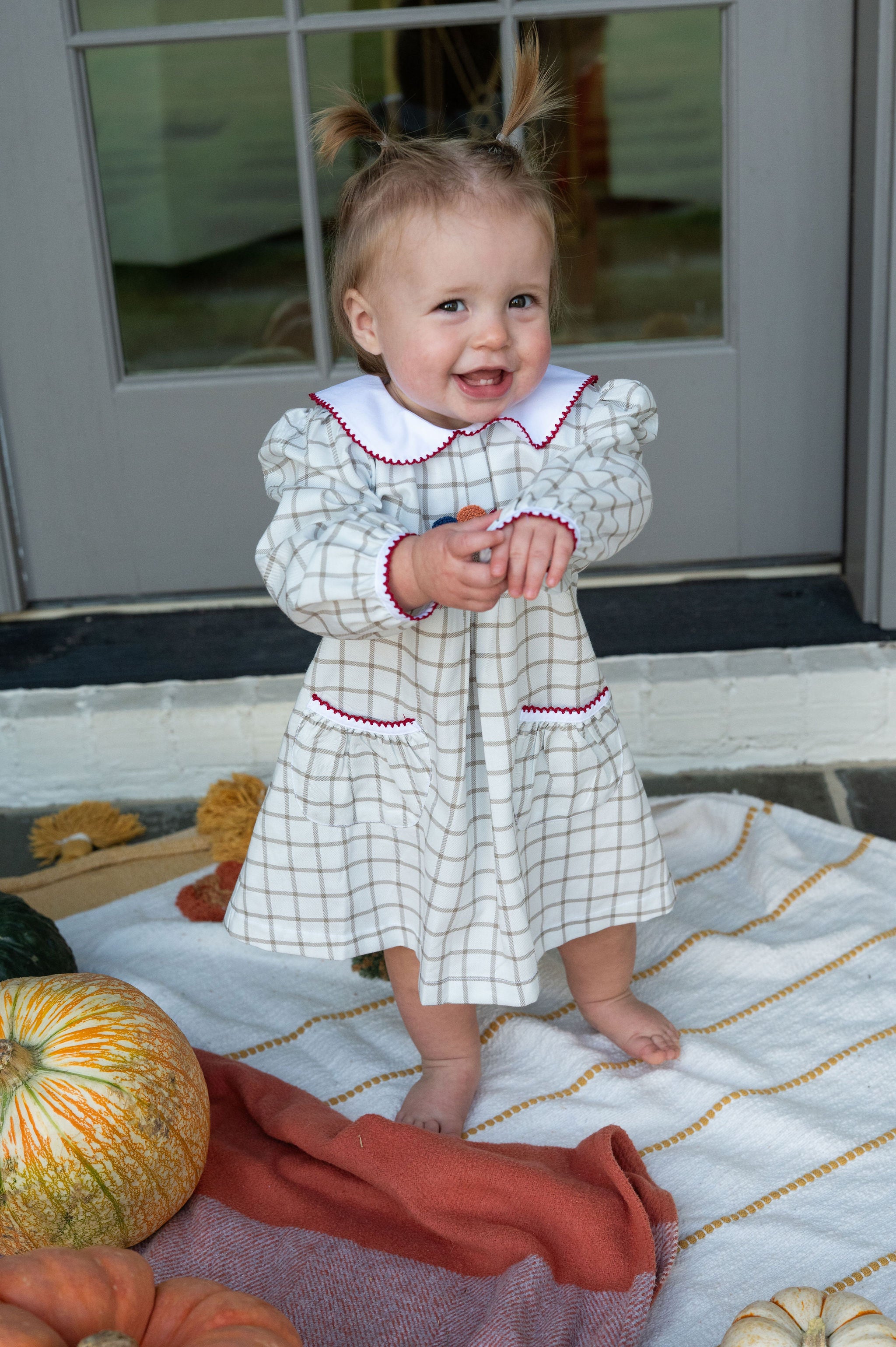 Turkey Time Pleat Collared Dress