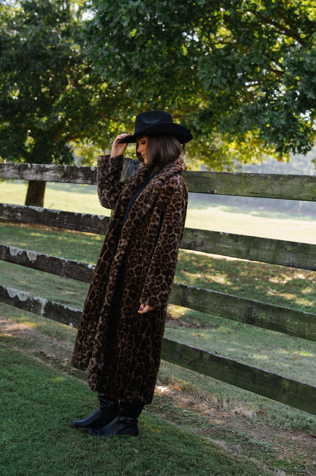 Leopard Print Faux Fur Jacket
