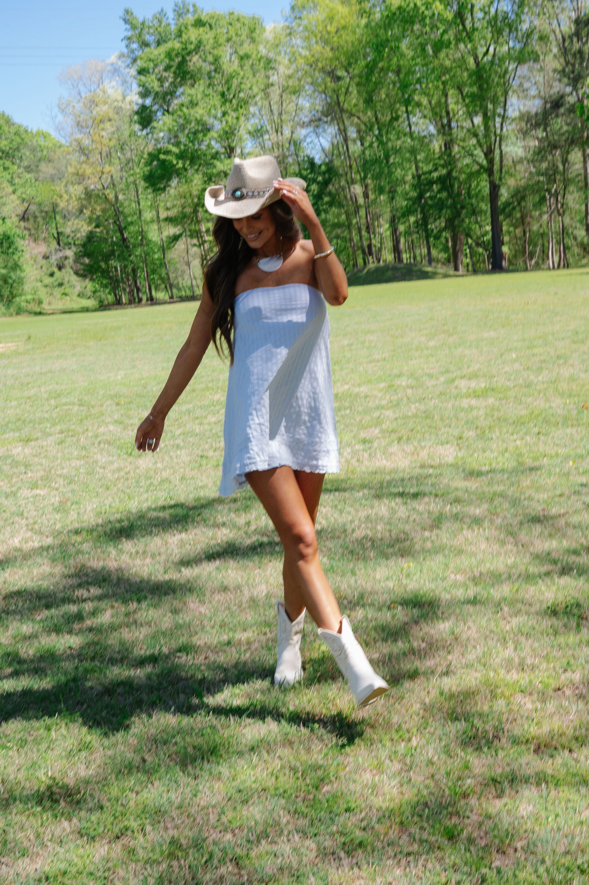 Archie Swing Mini Dress-Sky Way
