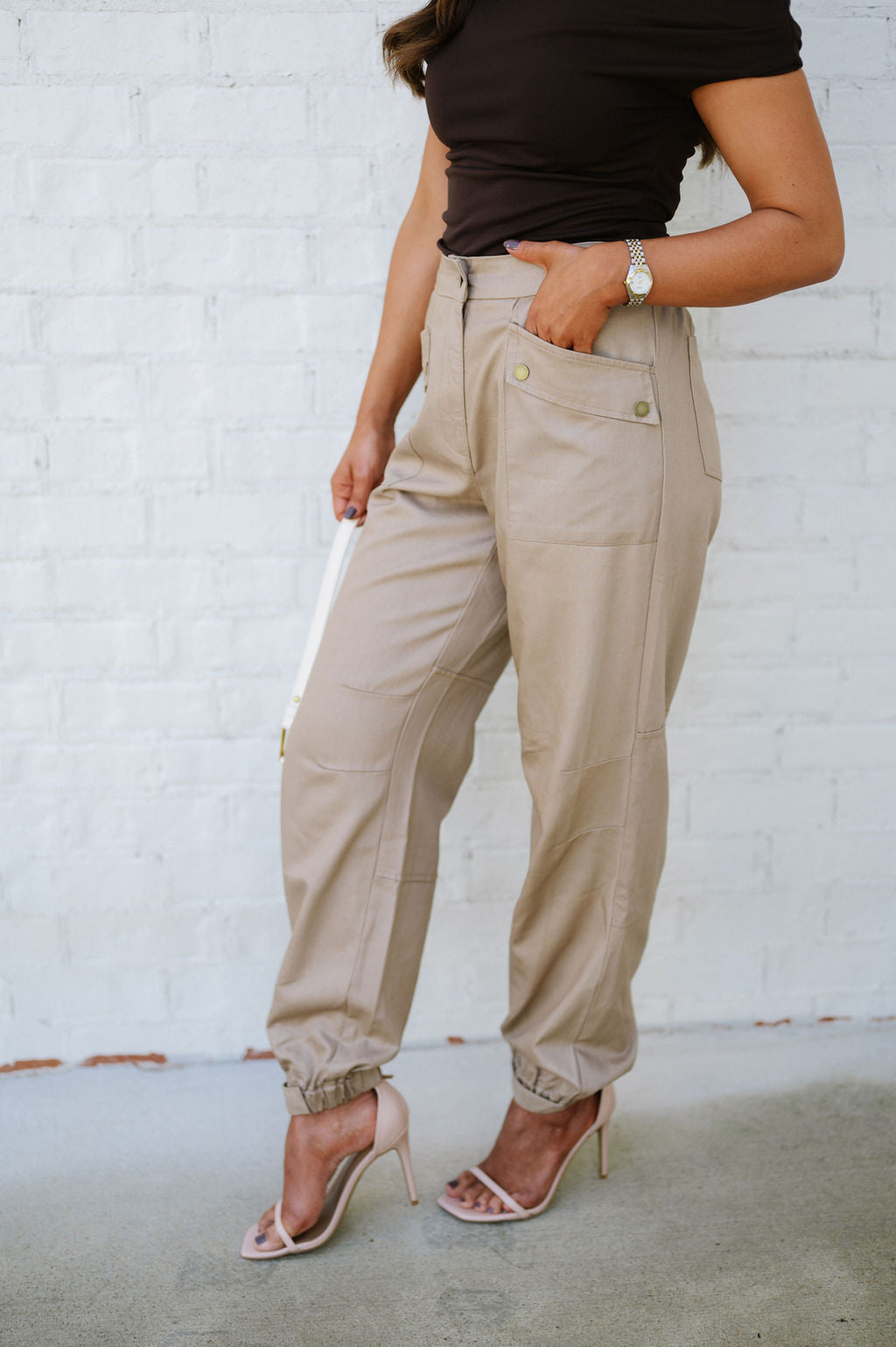 Andy Cargo Pants-Taupe