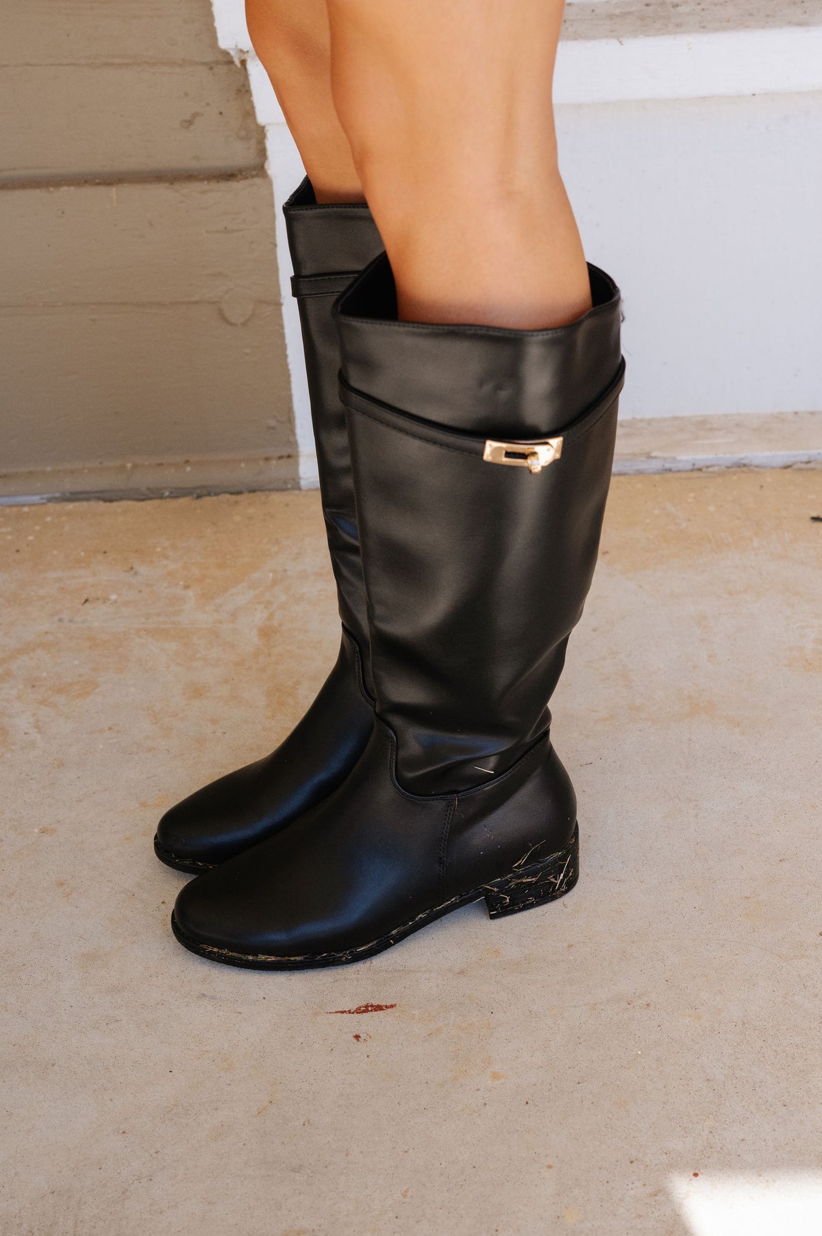 Sperry Riding Boots-Black