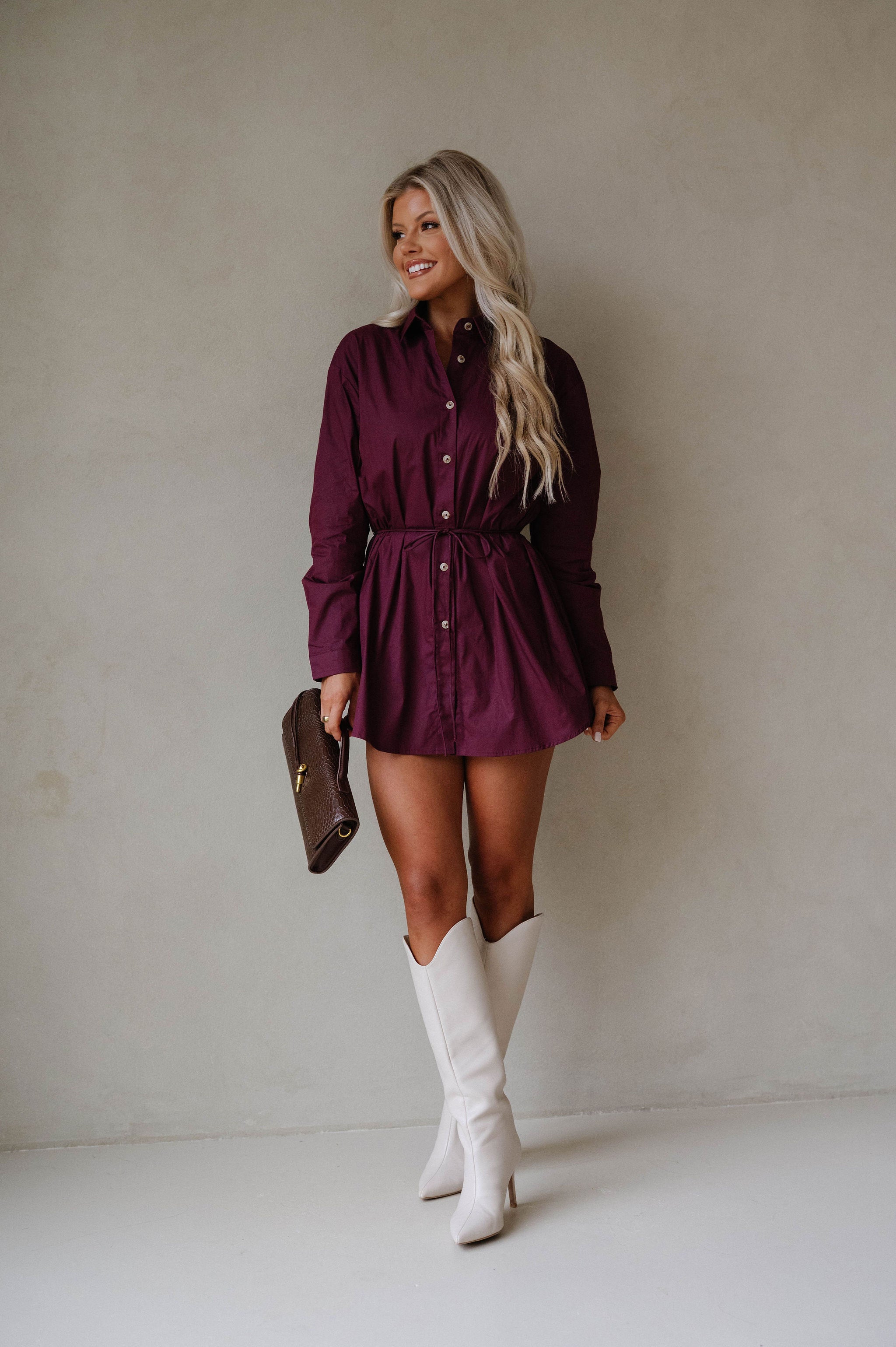 Mallie Romper-Burgundy