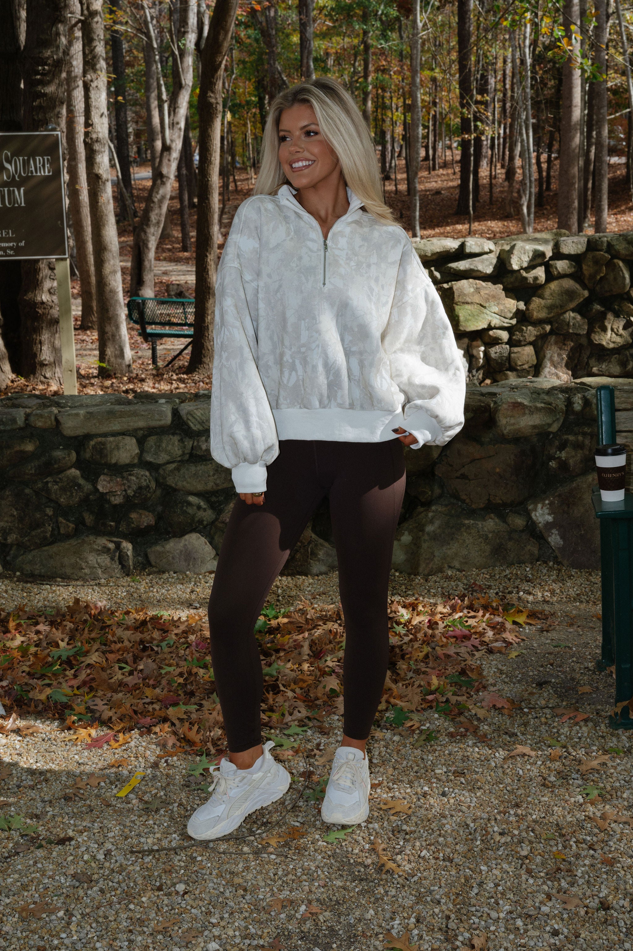 Camo Collared Half Zip Pullover