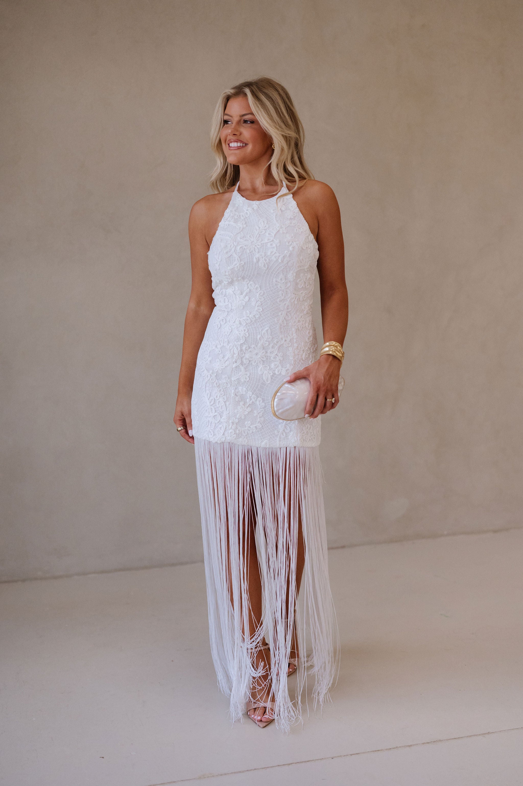 Briley Maxi Dress-White