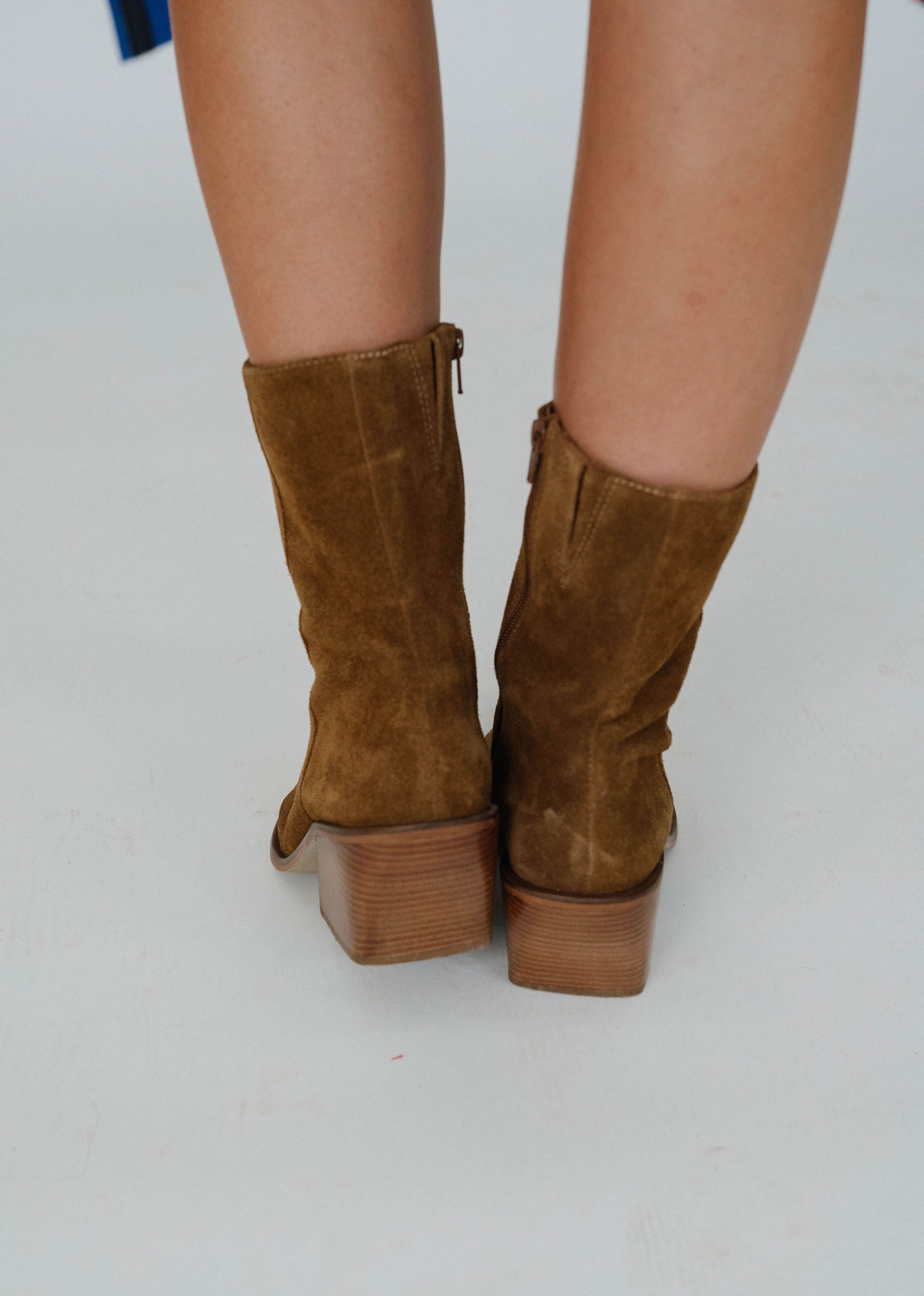 Cleo Bootie-Bourbon Suede