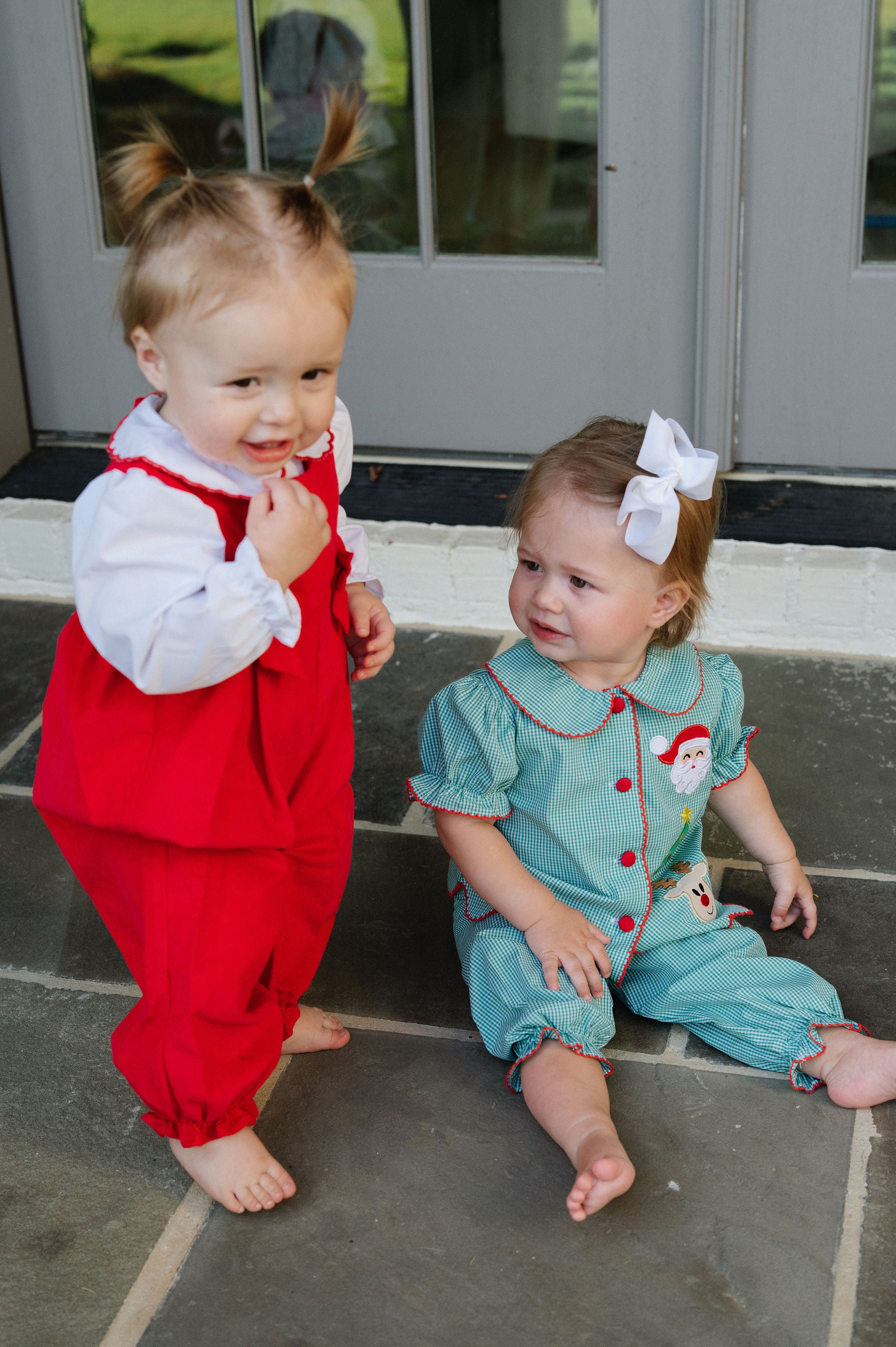 Windsor Romper-Red