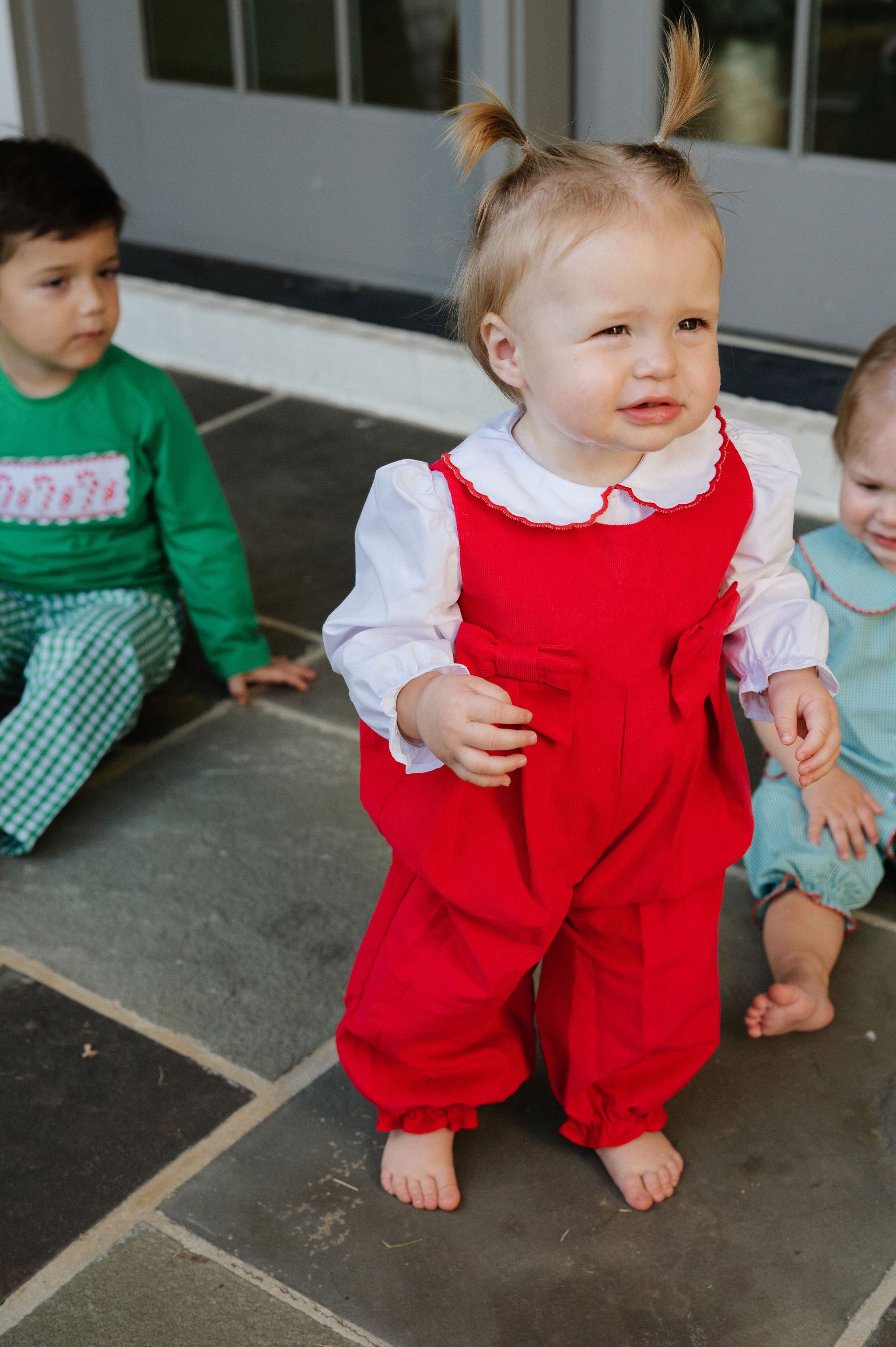 Windsor Romper-Red