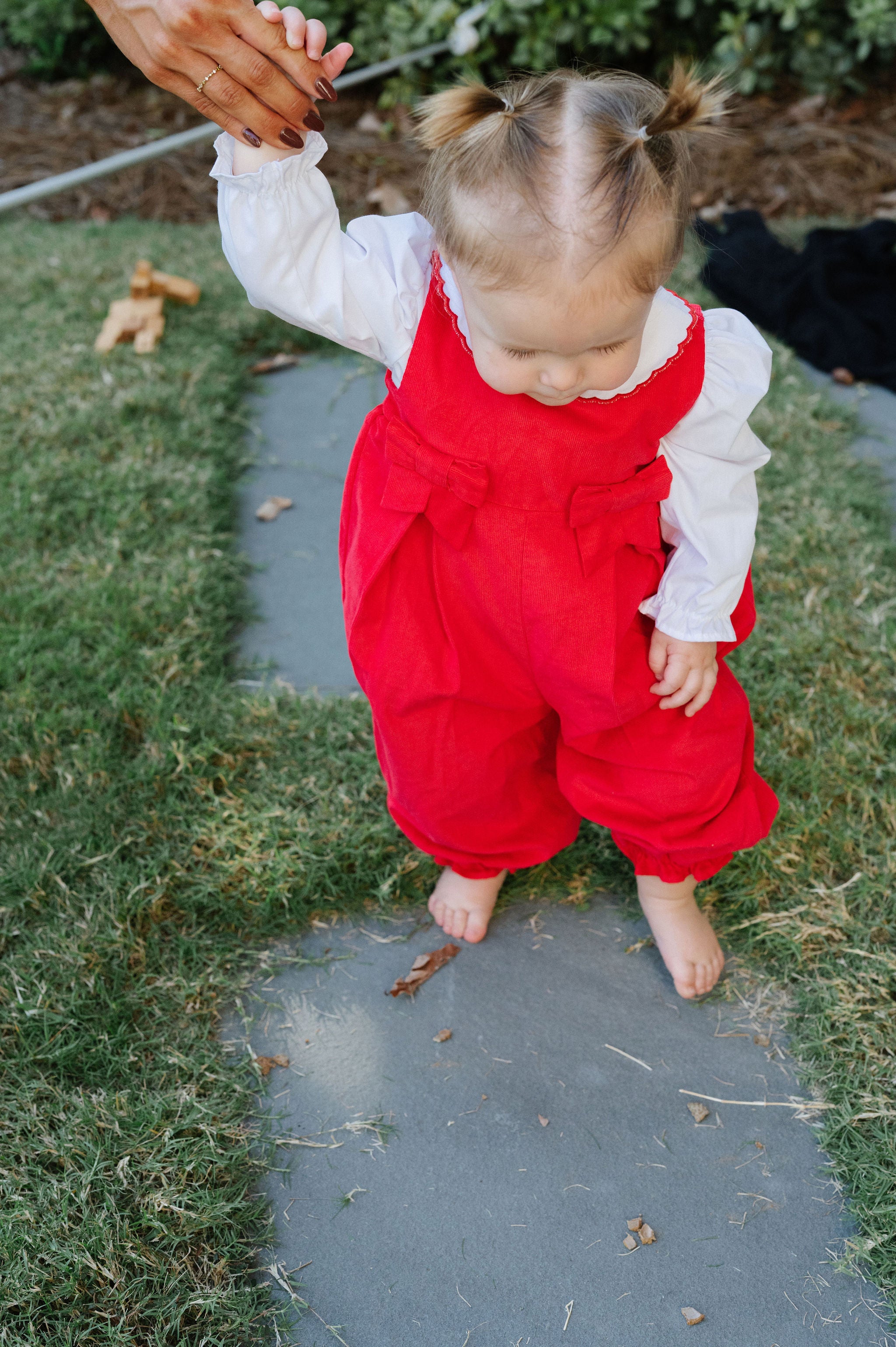 Windsor Romper-Red