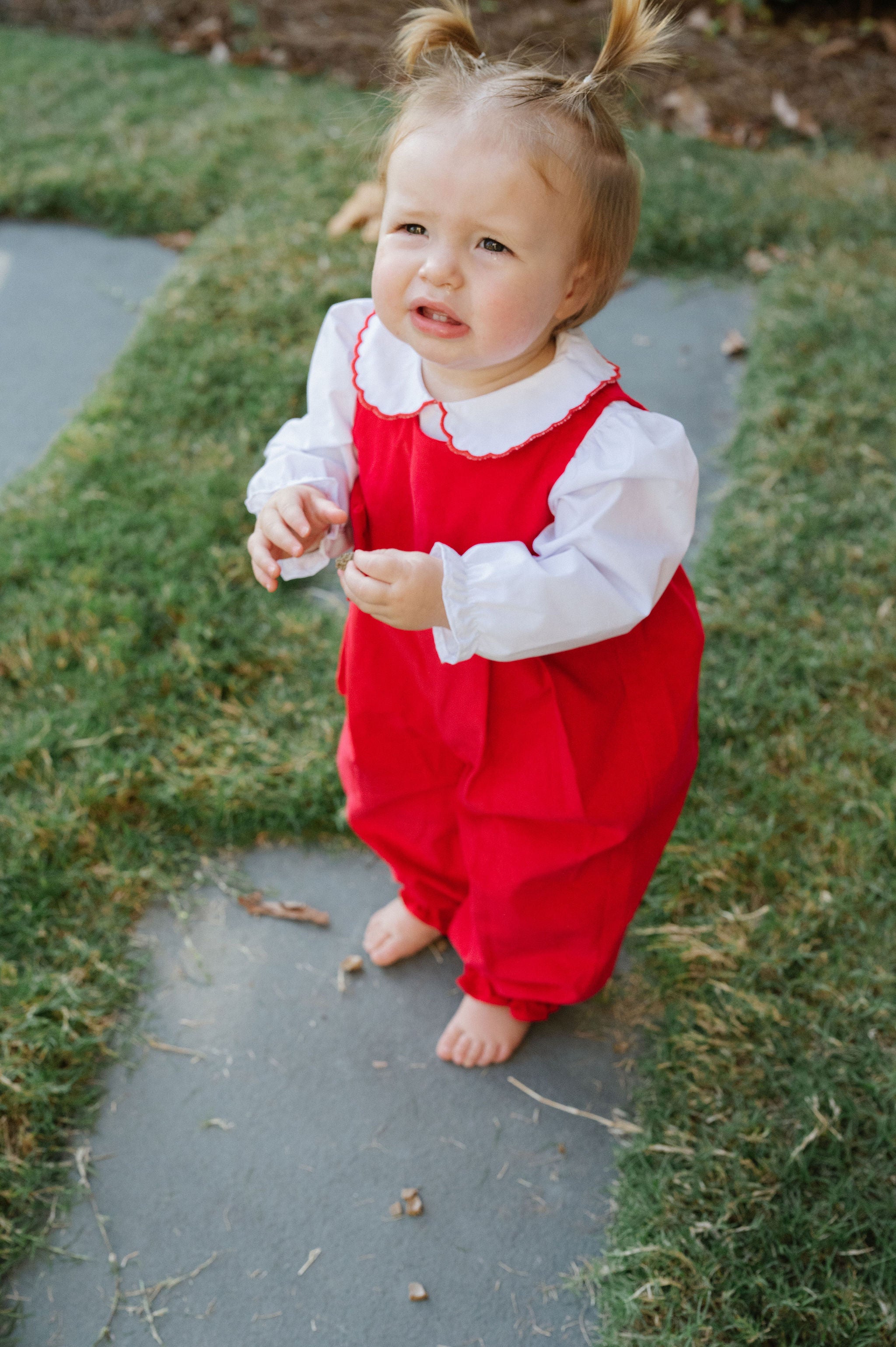 Windsor Romper-Red