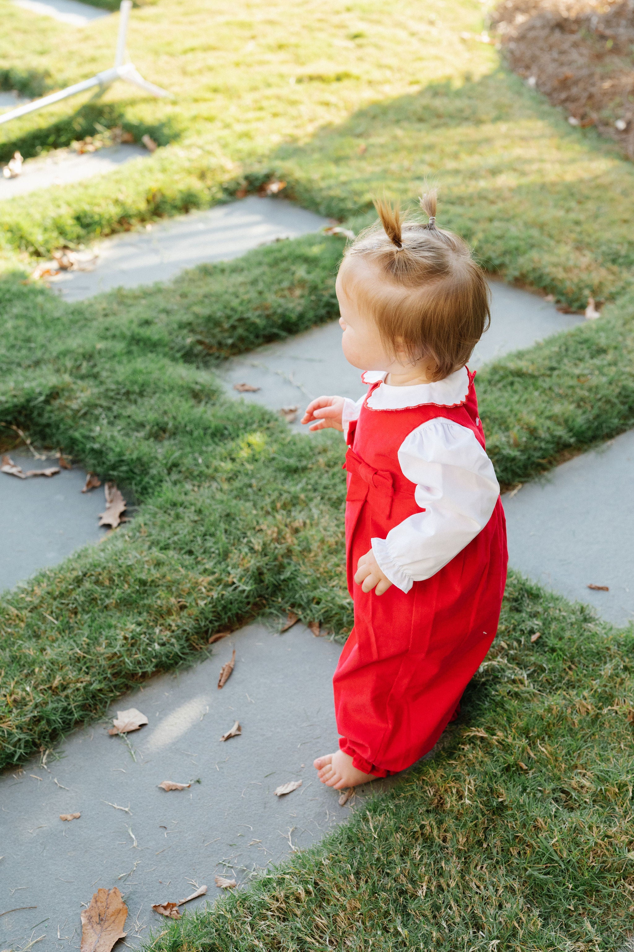 Windsor Romper-Red
