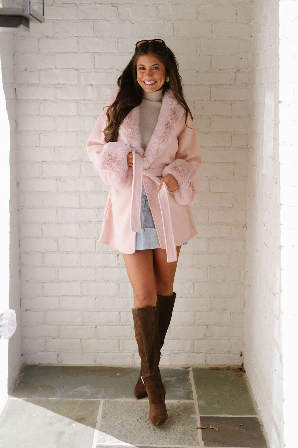 Callie Lightweight Coat-Light Blush