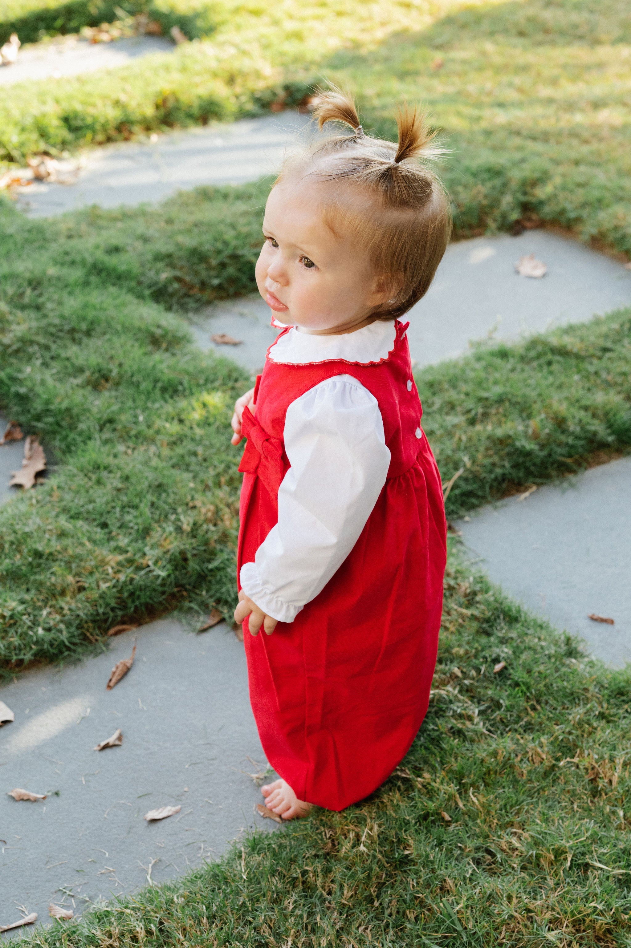 Windsor Romper-Red