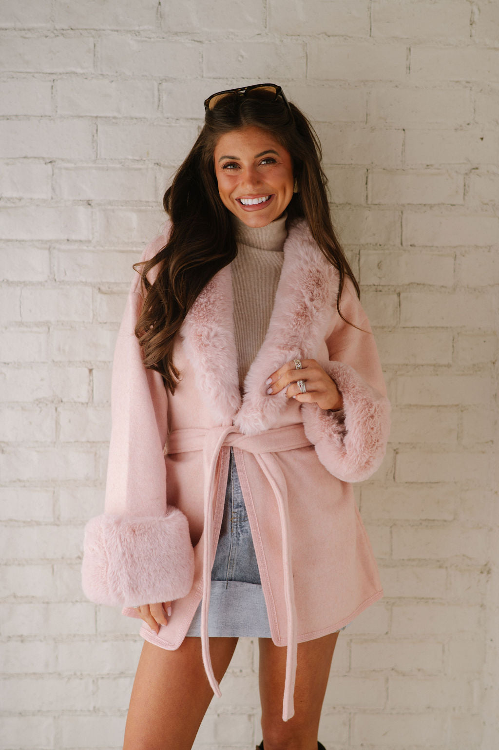 Callie Lightweight Coat-Light Blush