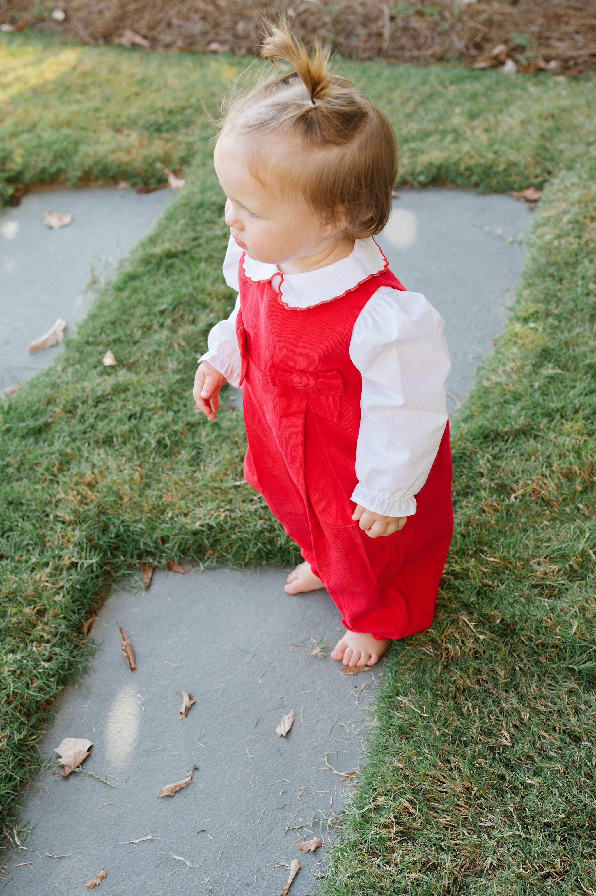 Windsor Romper-Red