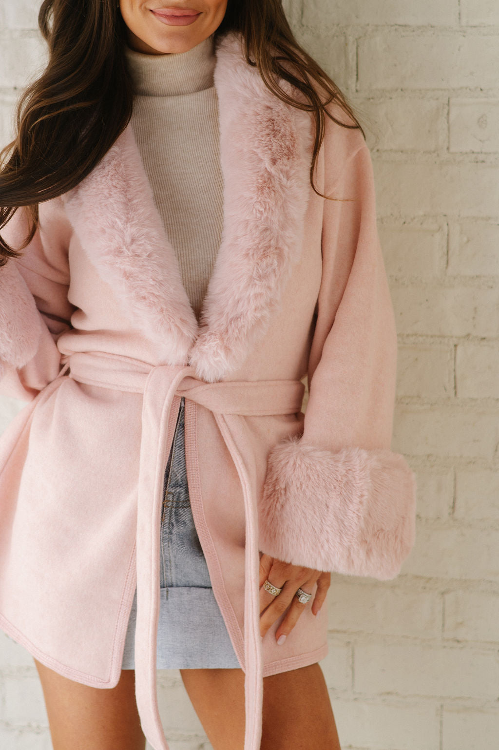 Callie Lightweight Coat-Light Blush