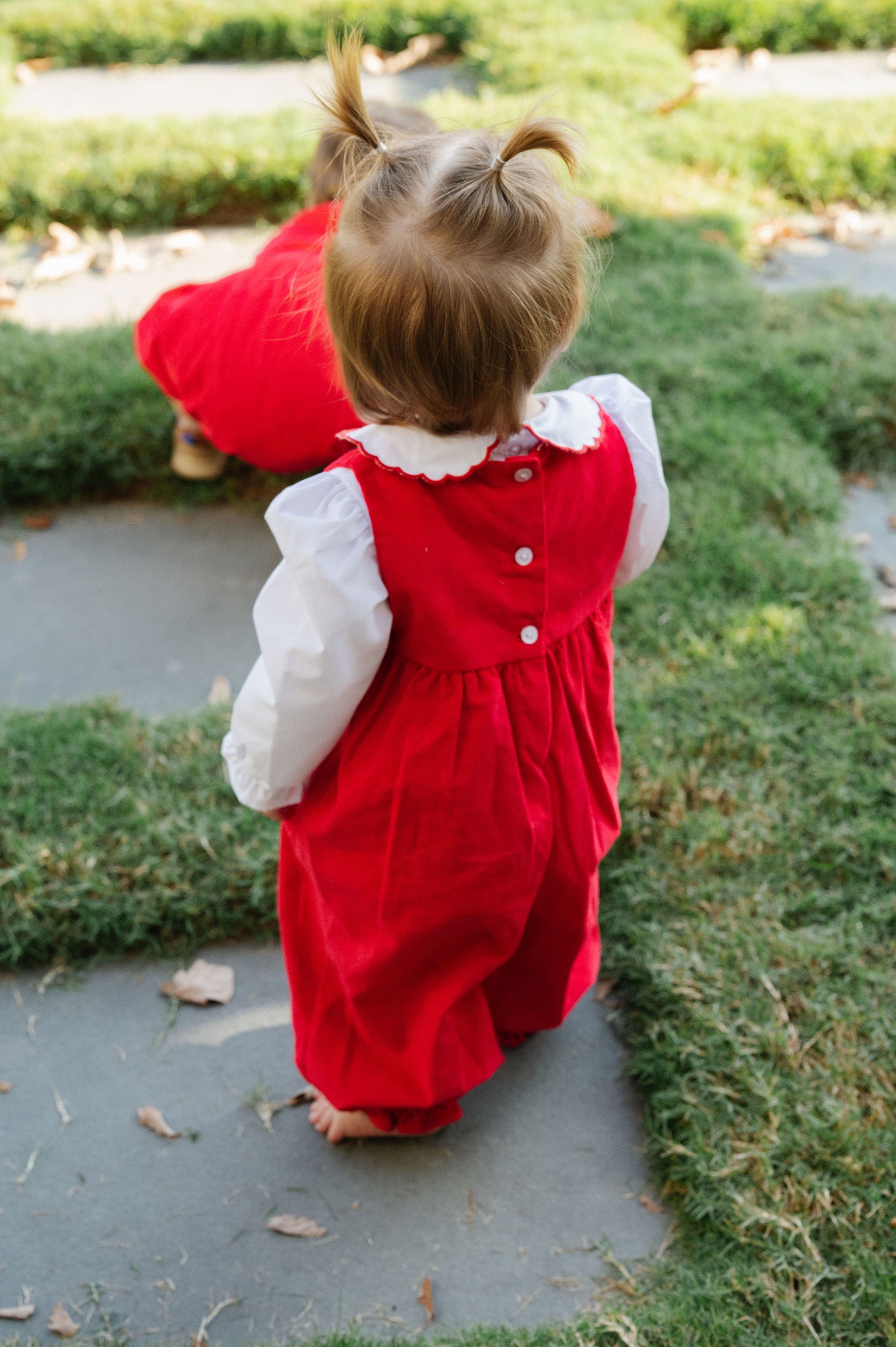 Windsor Romper-Red
