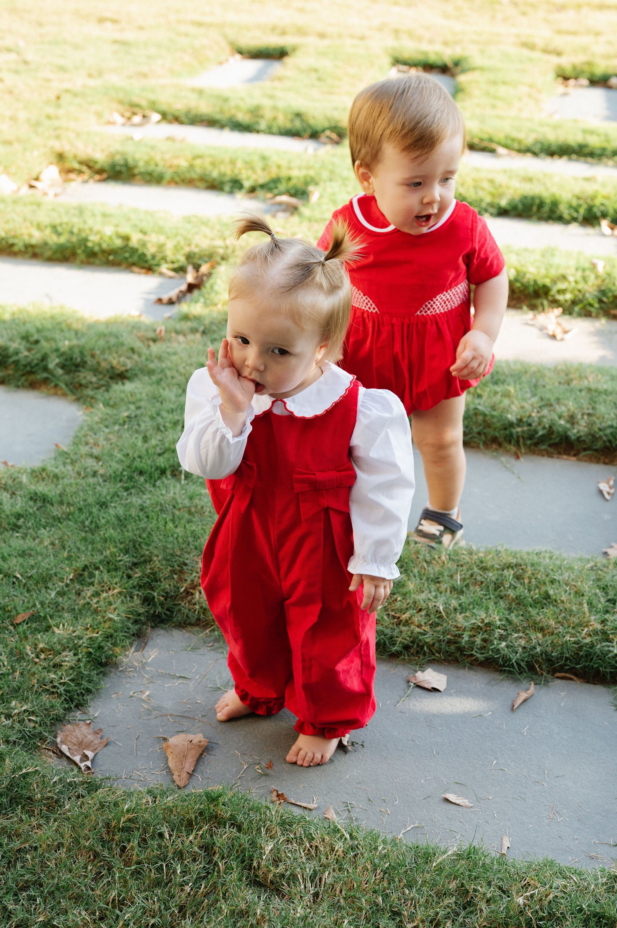 Windsor Romper-Red