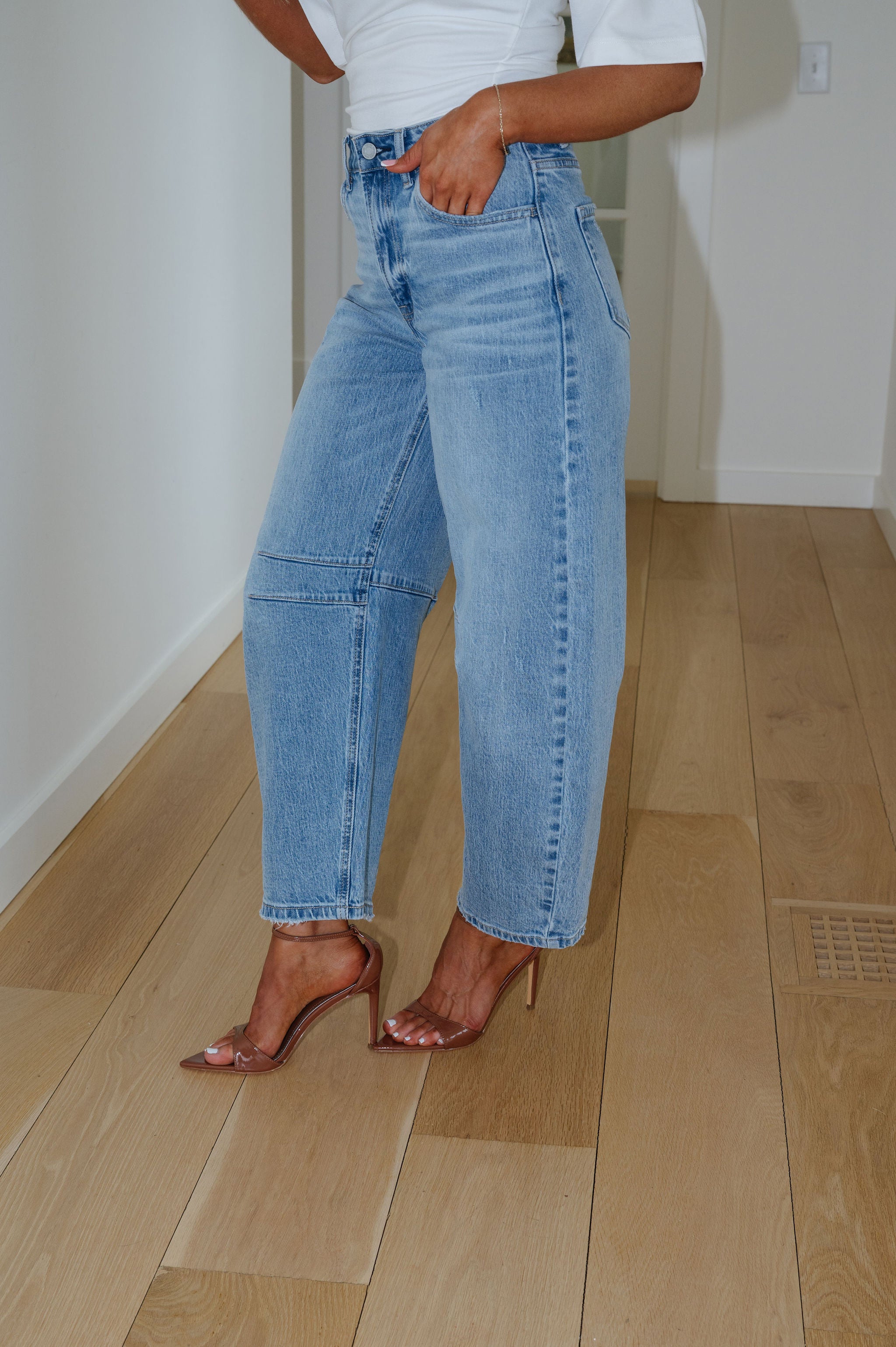 Benny Barrel Jeans-Medium Wash