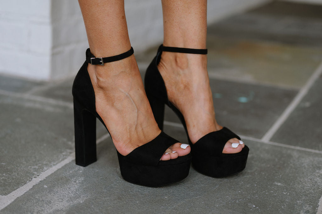 Asher Heels-Black Suede