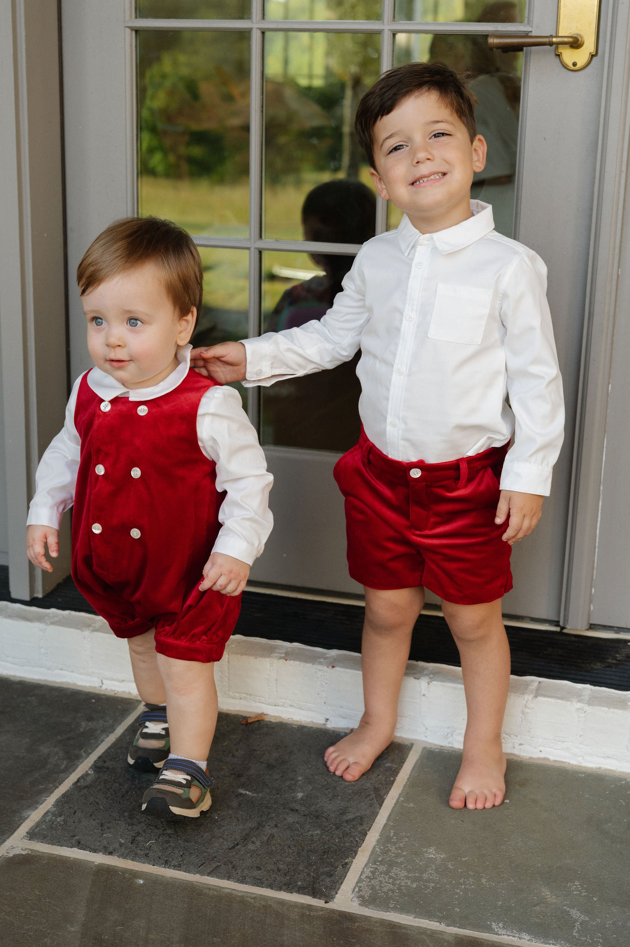 Deluxe Velvet Boy Short-Red