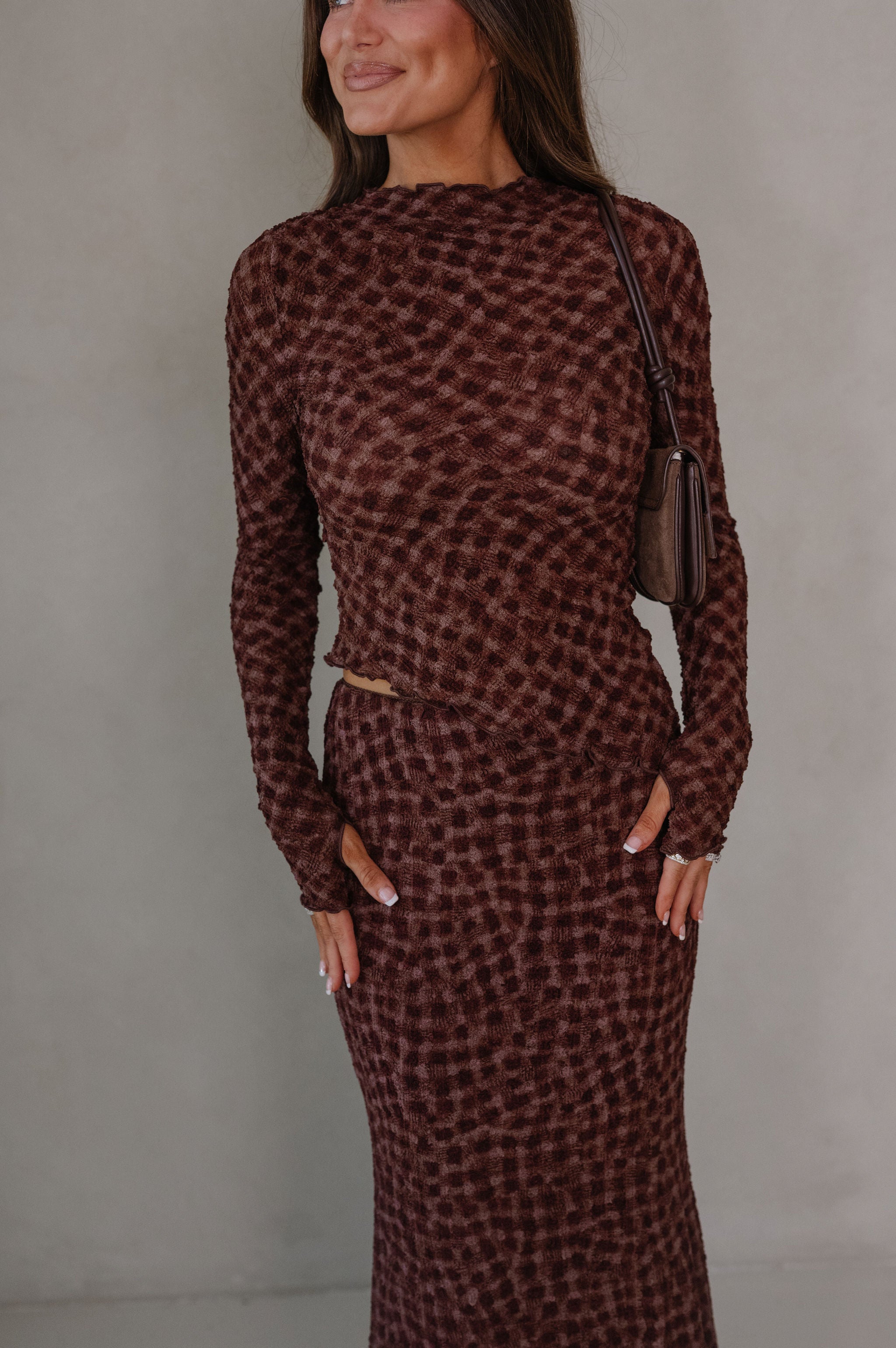 Scarlett Maxi Skirt Set-Espresso