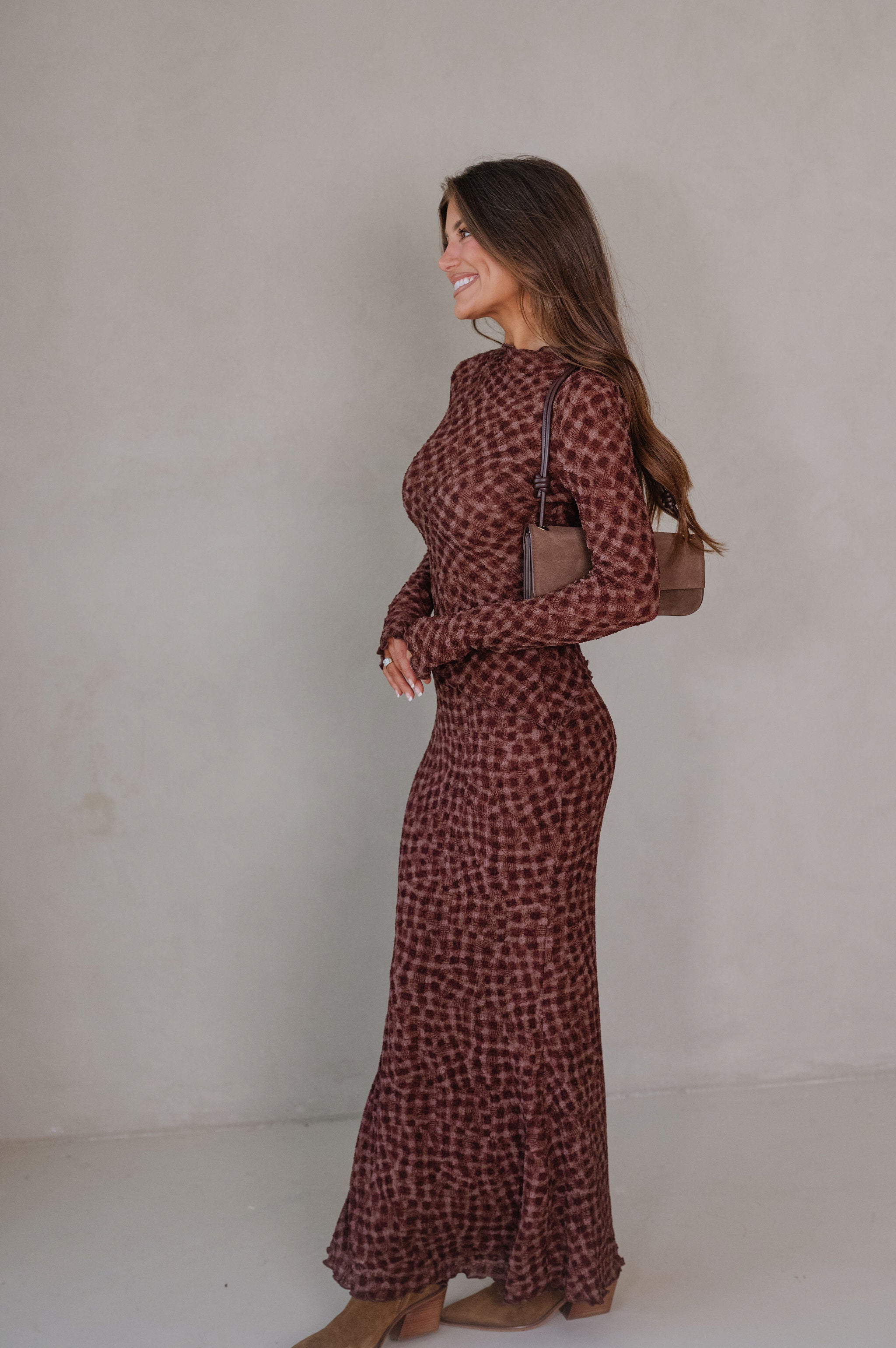 Scarlett Maxi Skirt Set-Espresso