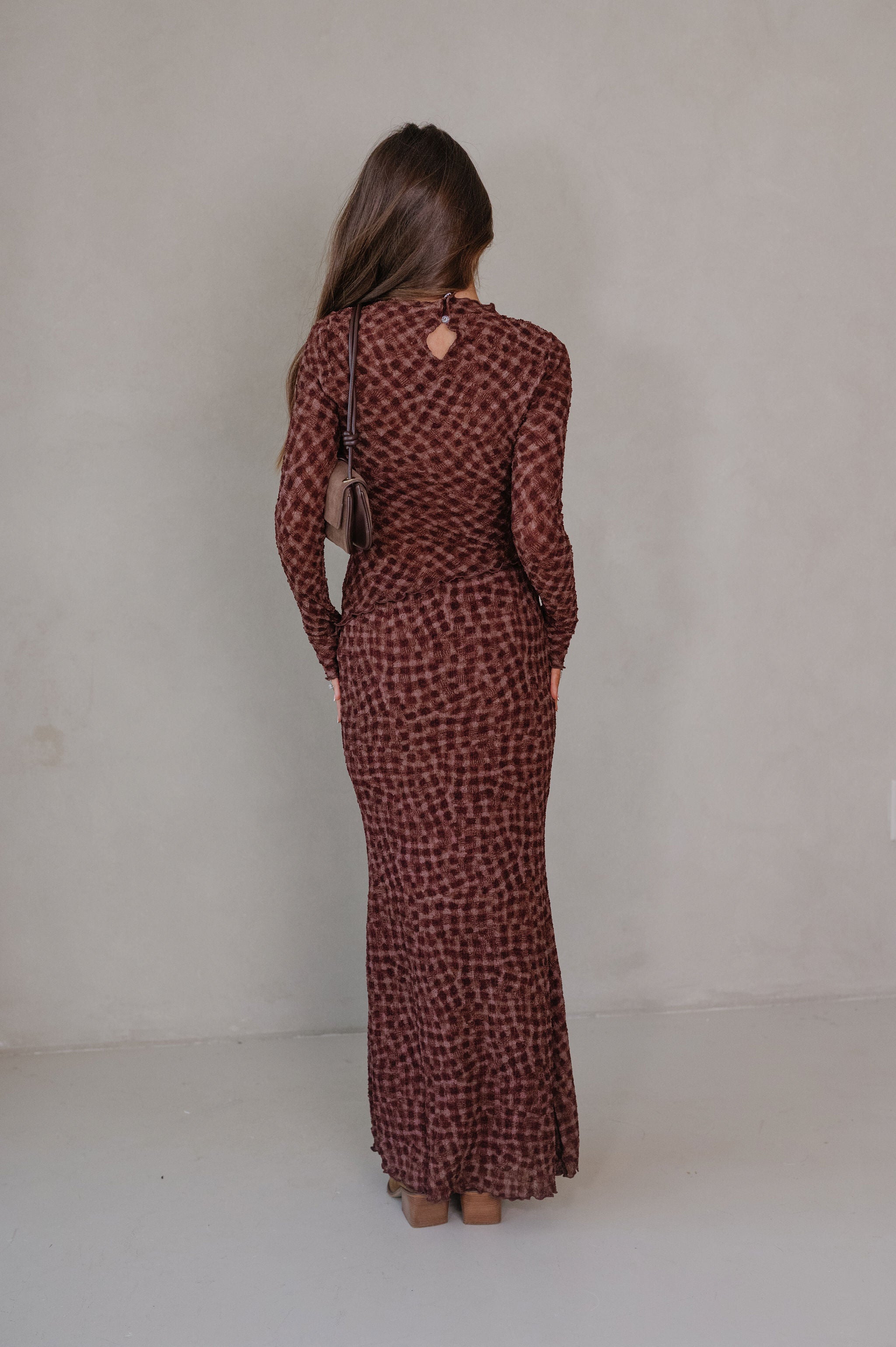 Scarlett Maxi Skirt Set-Espresso