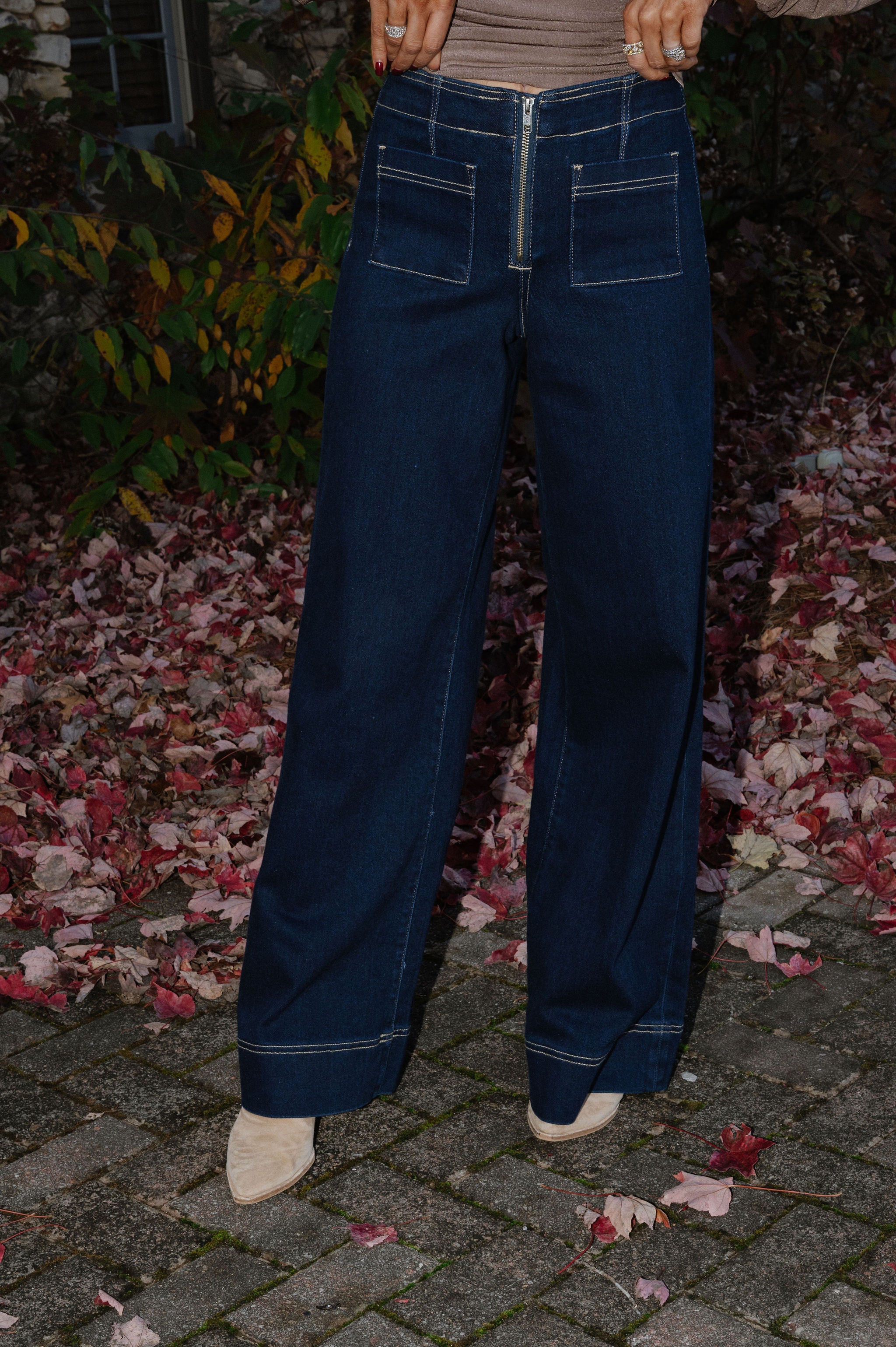 Rinse Wash Super Wide Leg Jean