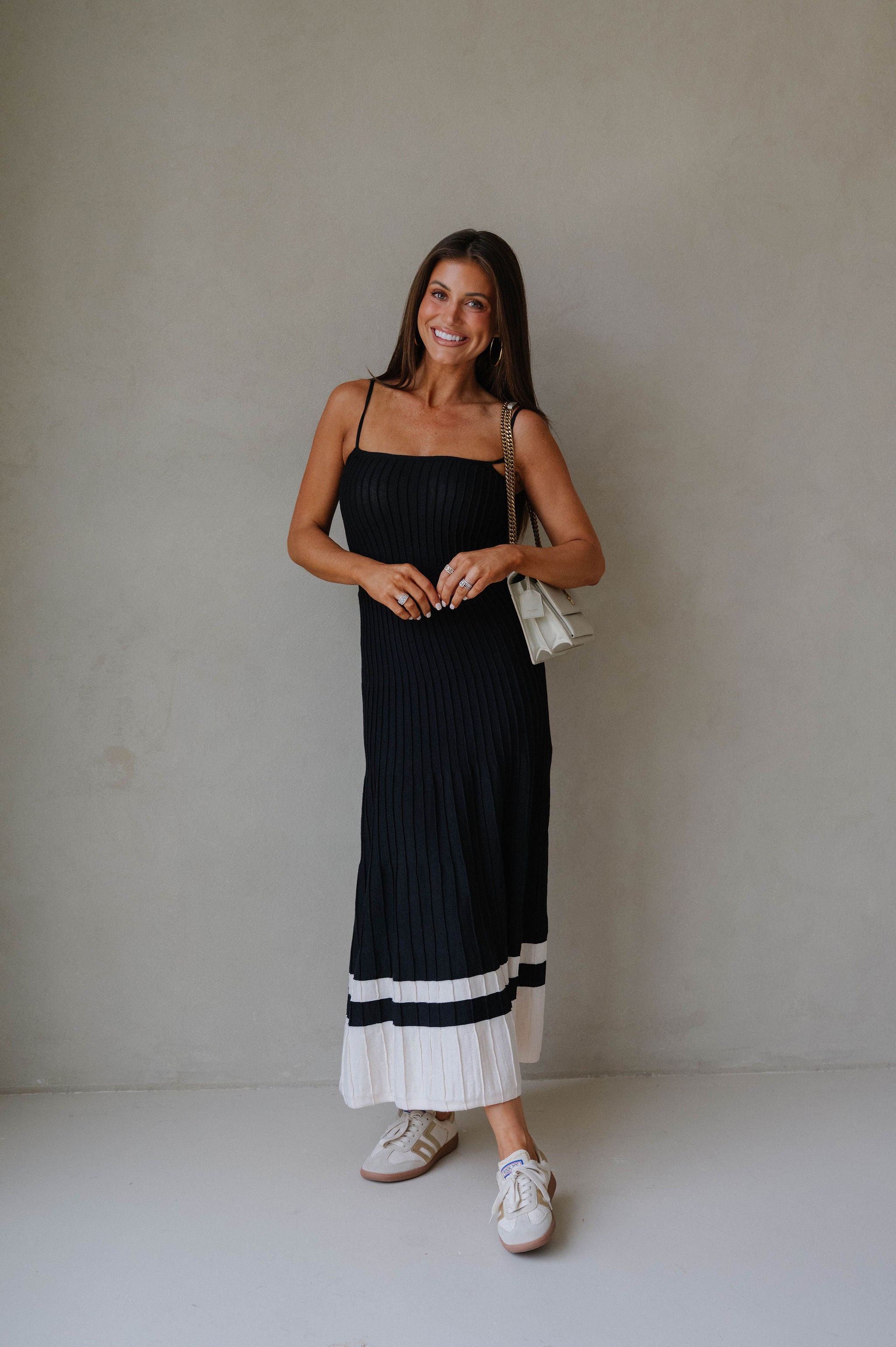 Kenzie Dress-Black/Ecru