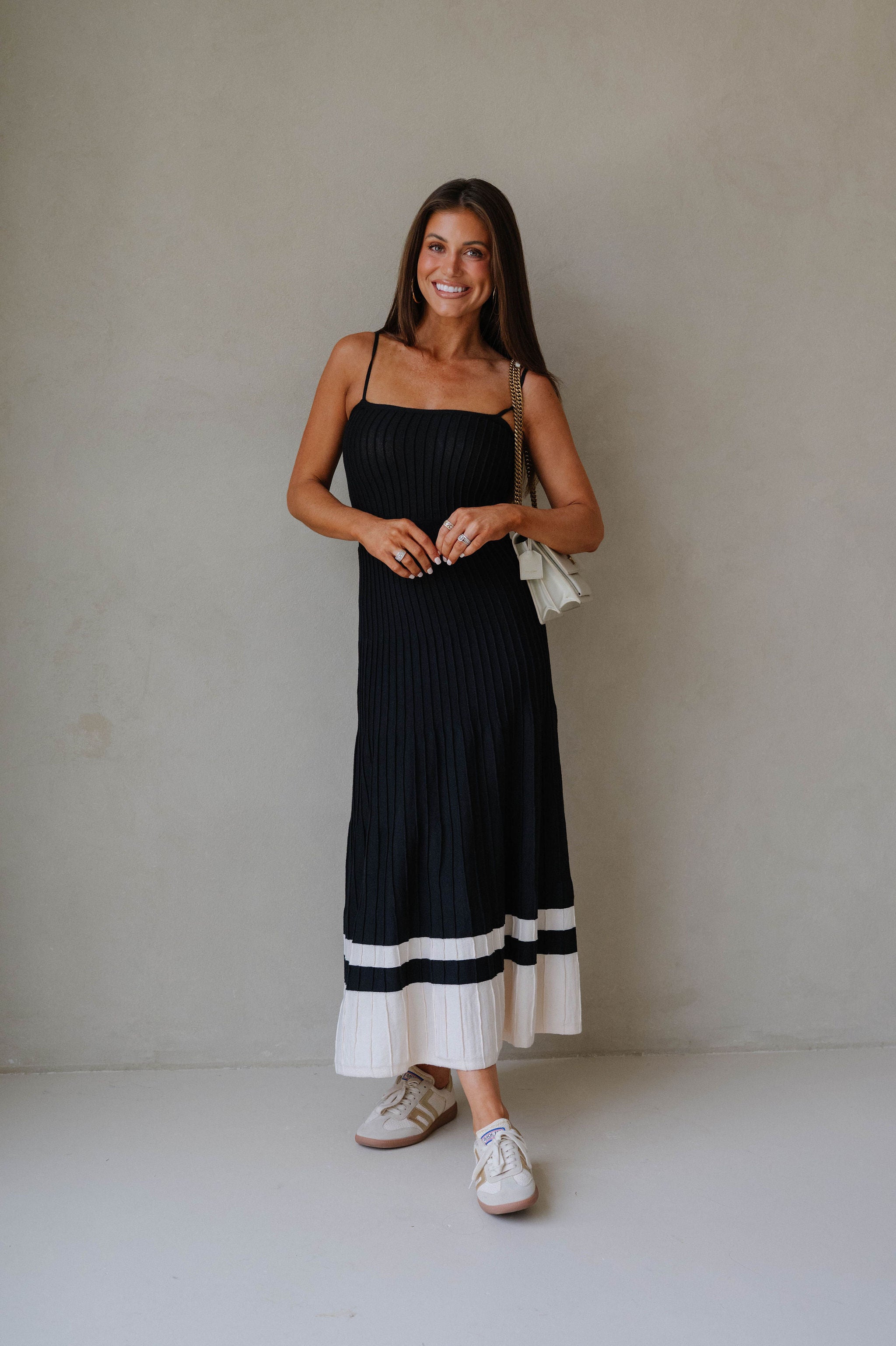Kenzie Dress-Black/Ecru