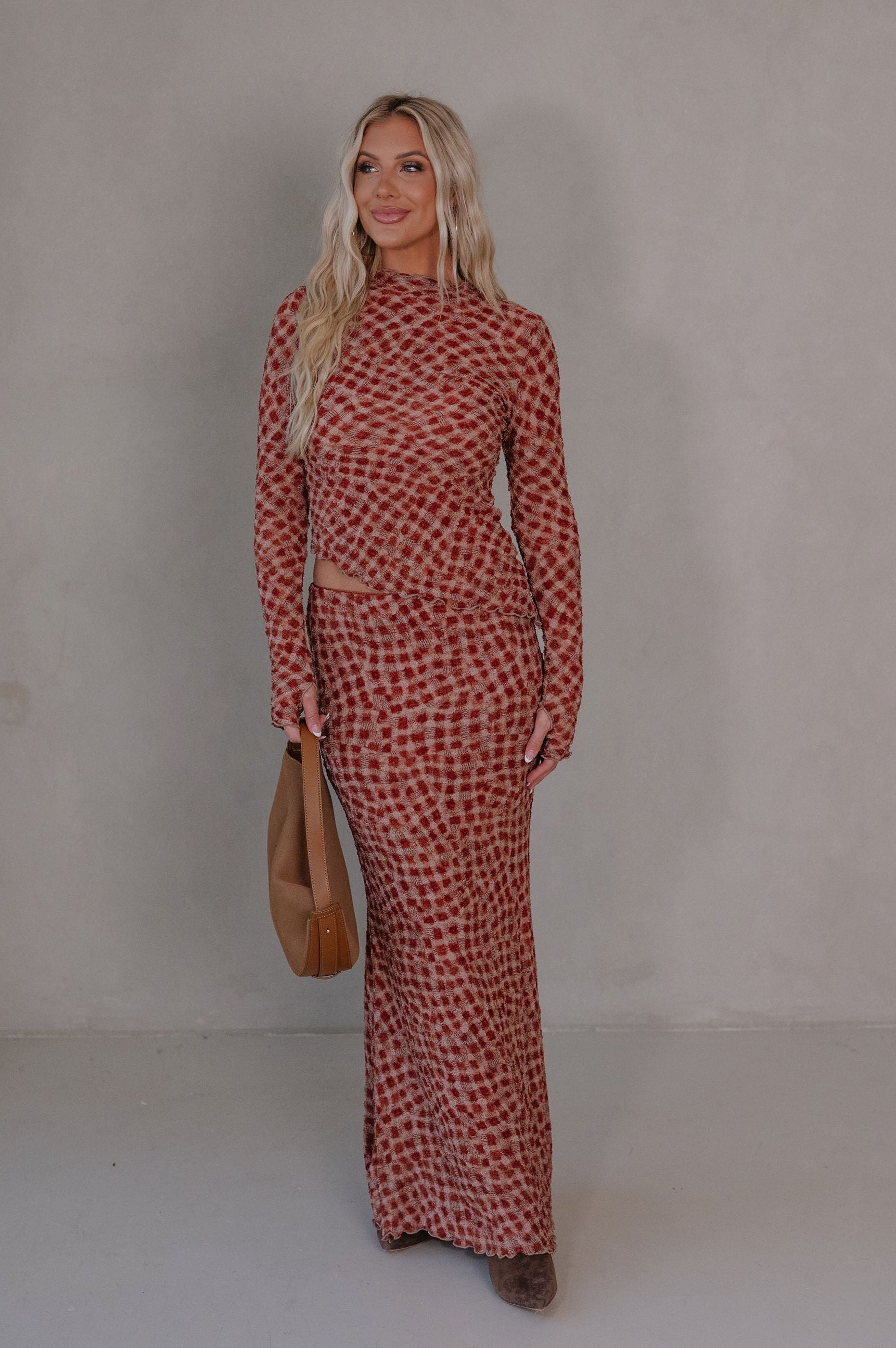 Scarlett Maxi Skirt Set-Cinnamon