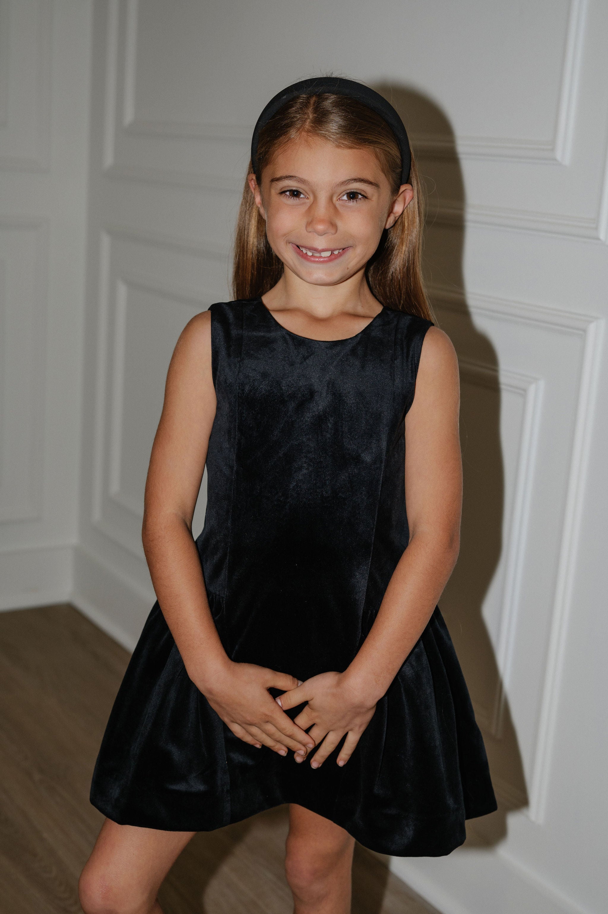 Deluxe Velvet Princess Dress-Black