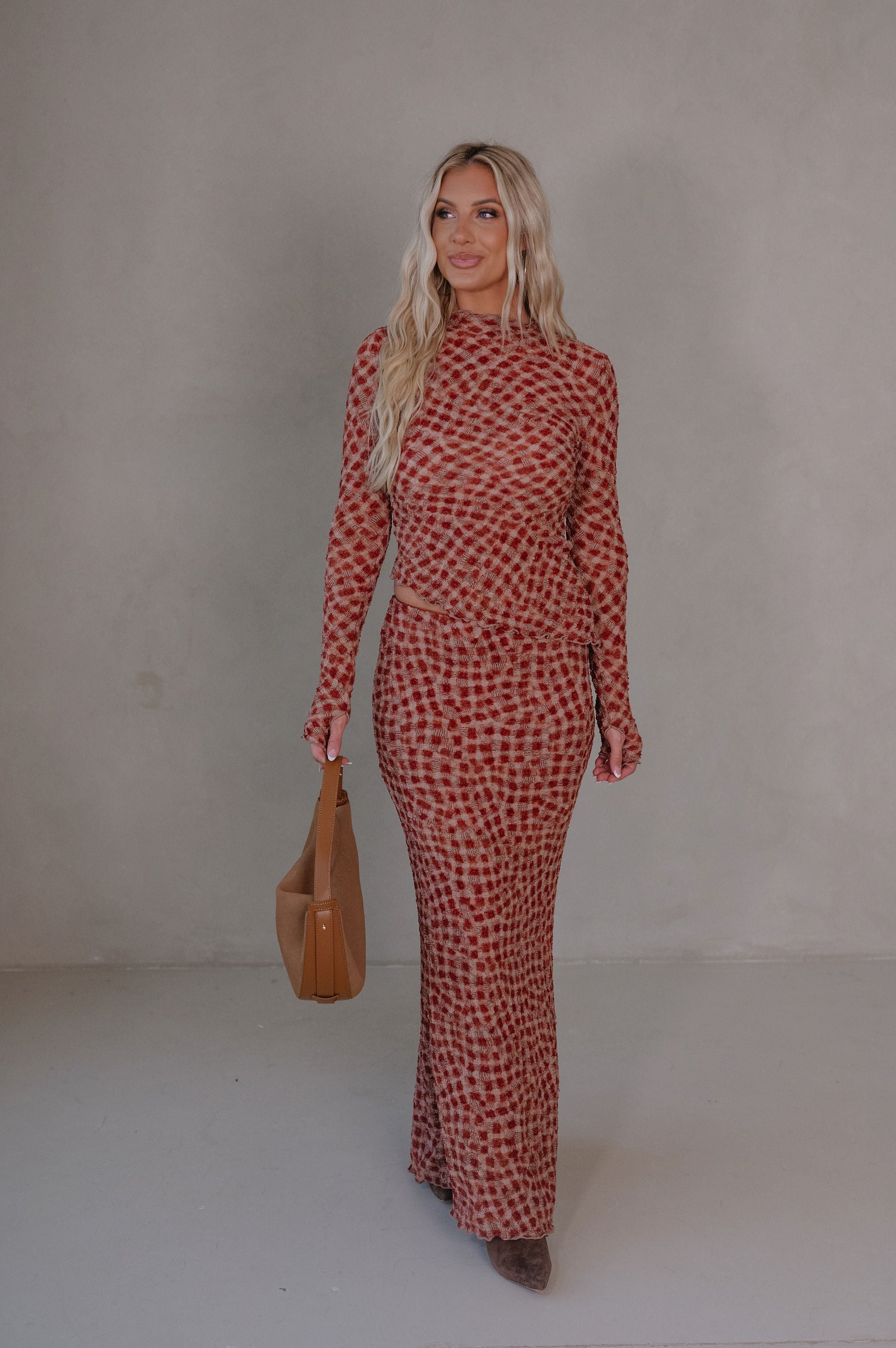 Scarlett Maxi Skirt Set-Cinnamon